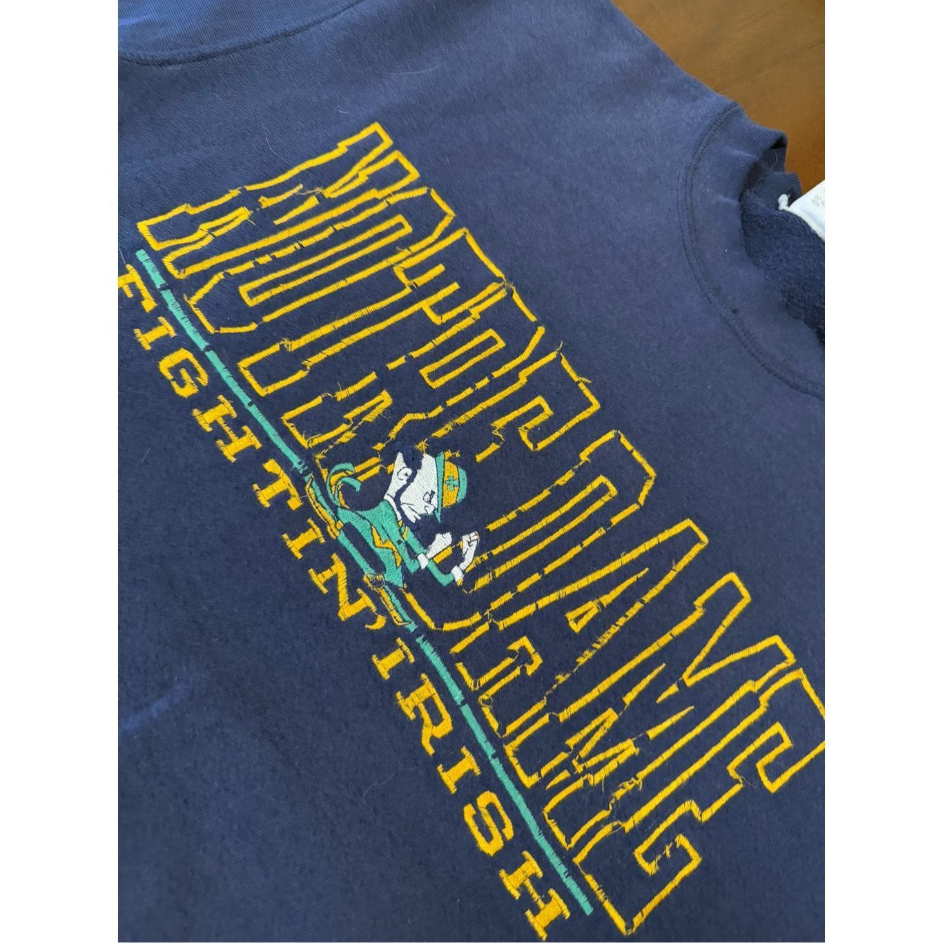 Vintage Size M - Notre Dame 1990s Vintage sweatshirt Crewneck Embroi Size US M / EU 48-50 / 2 - 9 Thumbnail