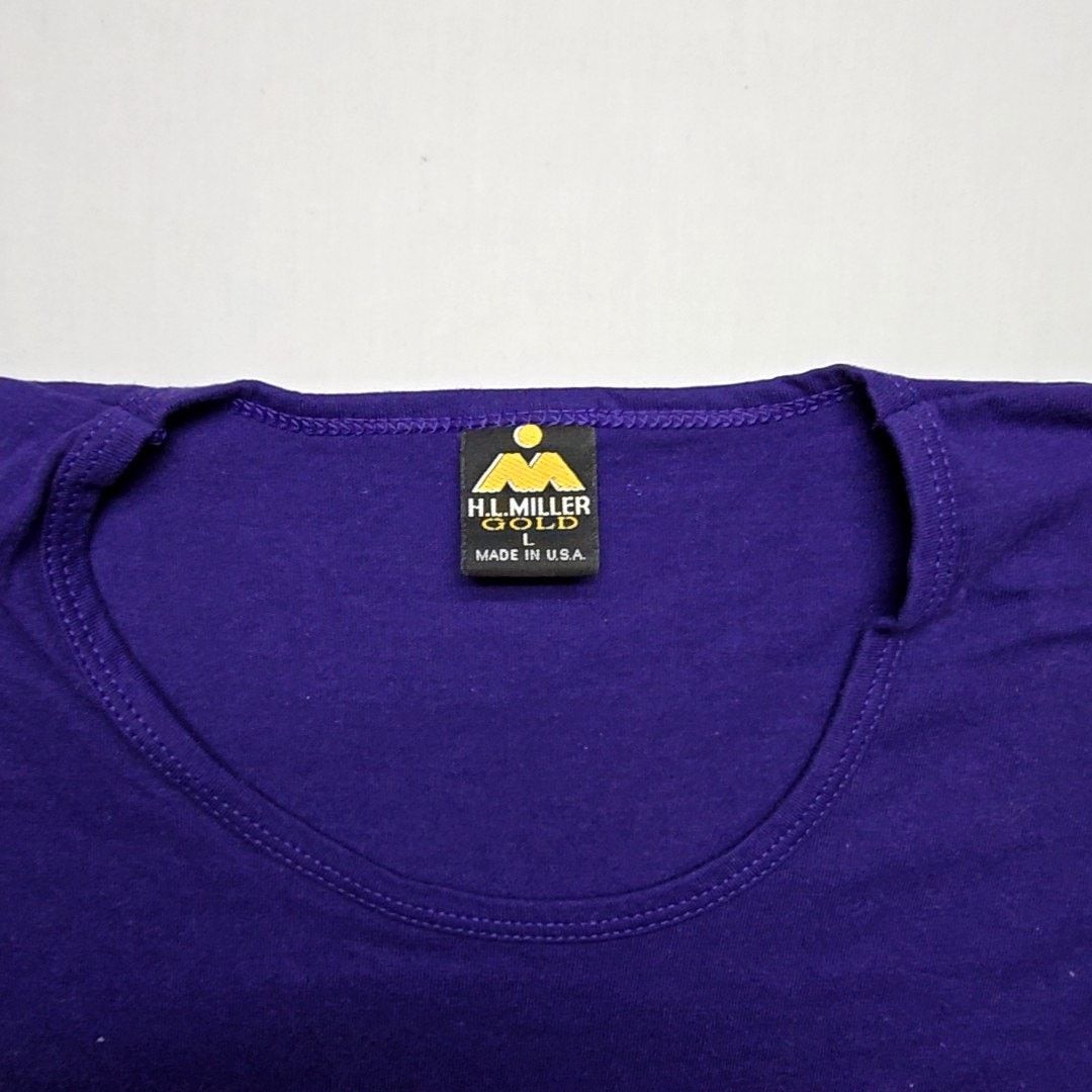 Vintage Vintage Montana Shirt H.L. Miller Purple L Boat Neck Tee 90s Size XL / US 12-14 / IT 48-50 - 4 Thumbnail