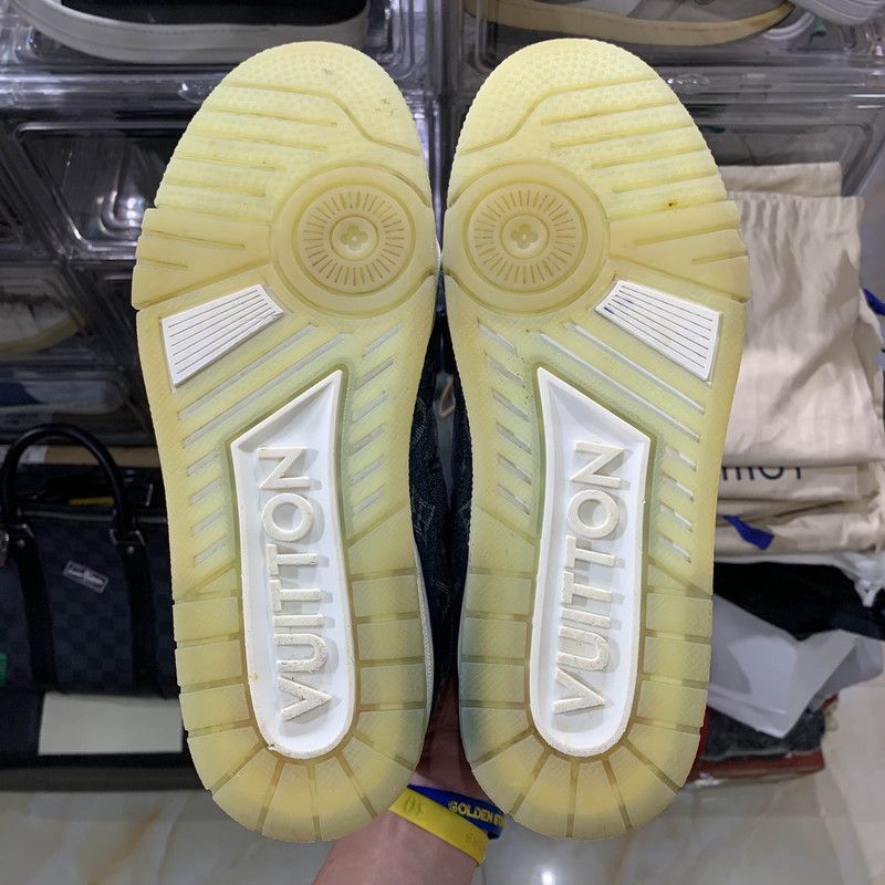 Louis Vuitton Louis Vuitton Denim Low-Top Fashion Sneakers -2508 Size US 8.5 / IT 38.5 - 3 Thumbnail