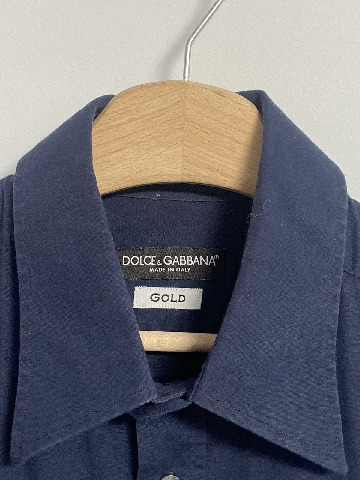 Dolce & Gabbana Dolce & Gabbana Gold Button Up Shirt Size US M / EU 48-50 / 2 - 3 Thumbnail