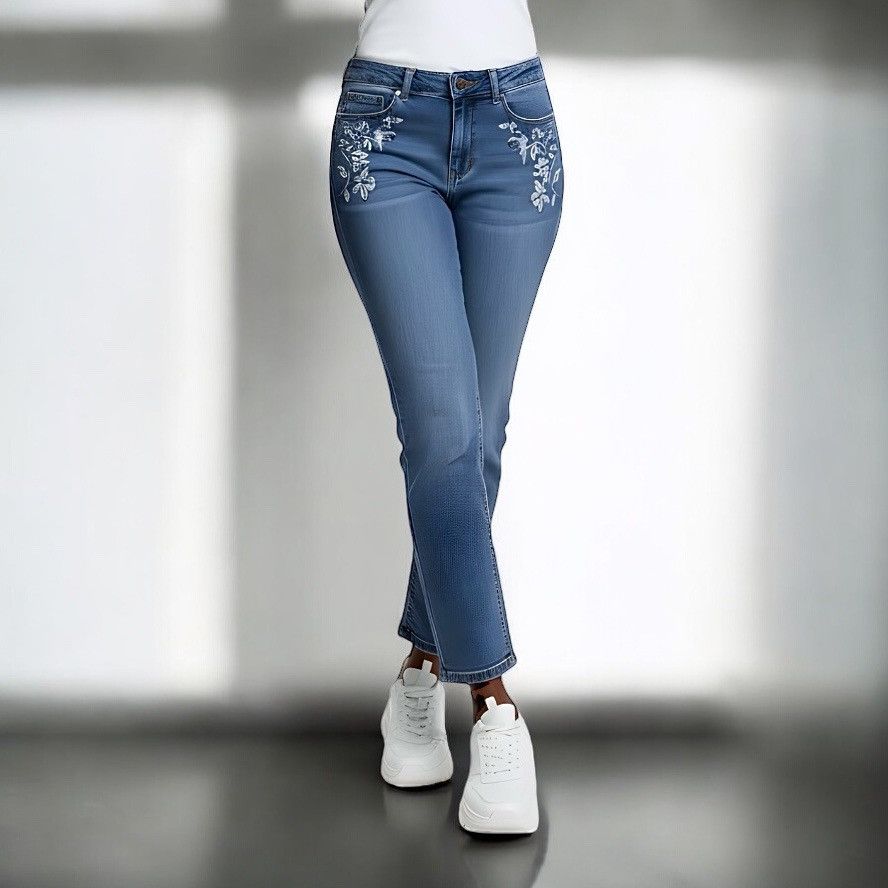 Camila Coelho Camila Coelho Women’s Blue Straight Ankle Jeans Sz 8 Size 30" / US 8 / IT 44 - 1 Thumbnail