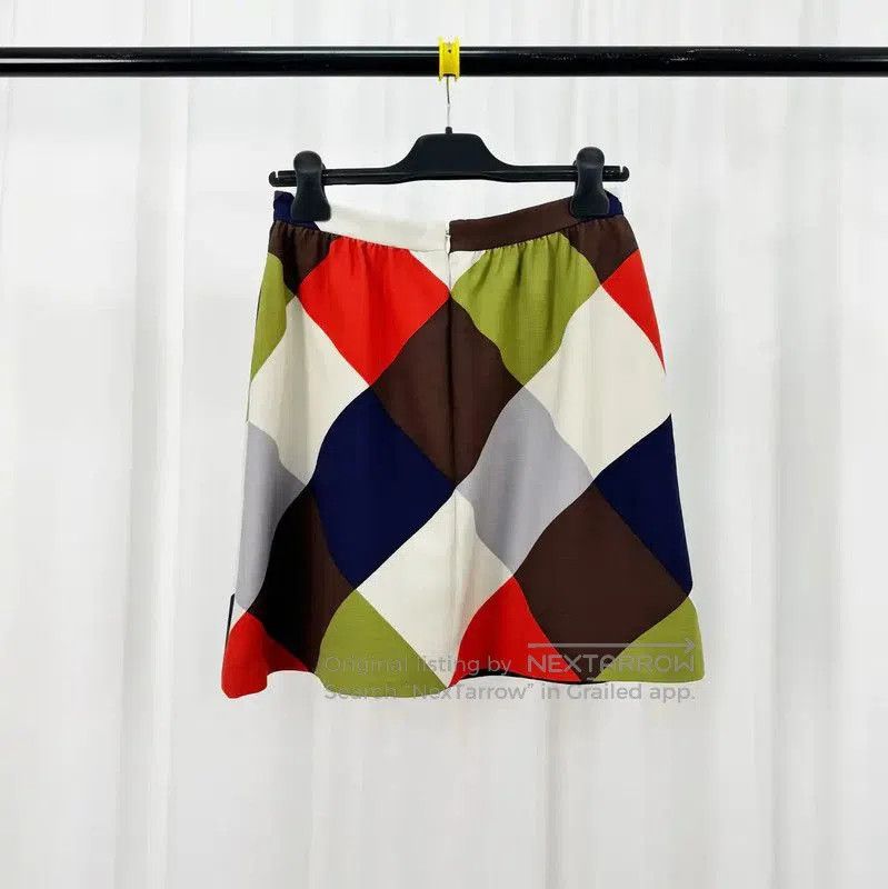 Valentino Valentino Color Block Wool Mid-Length Skirt . Size 23" - 2 Thumbnail
