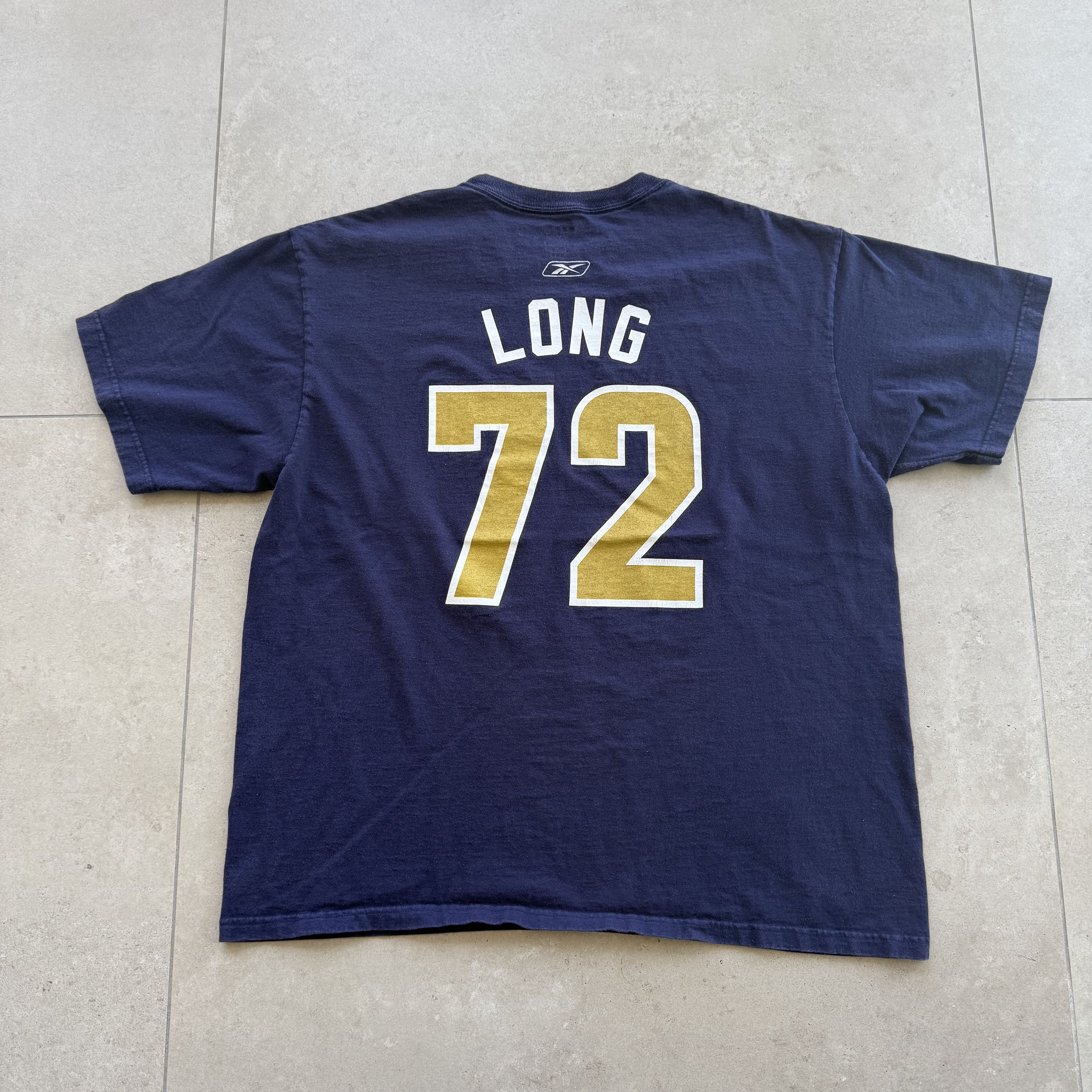 Reebok Vintage Y2K Reebok St. Louis Rams Chris Long T Shirt Size US XL / EU 56 / 4 - 3 Thumbnail