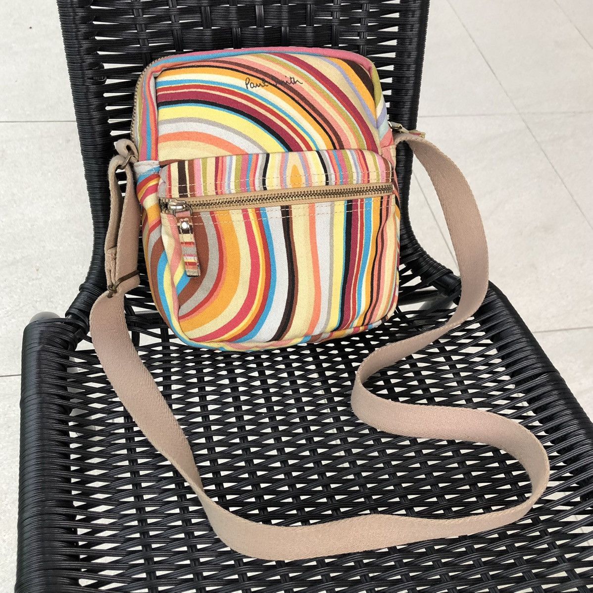 Paul Smith Paul Smith Multicolour-stripe Canvas Shoulder Bag Size ONE SIZE - 1 Thumbnail