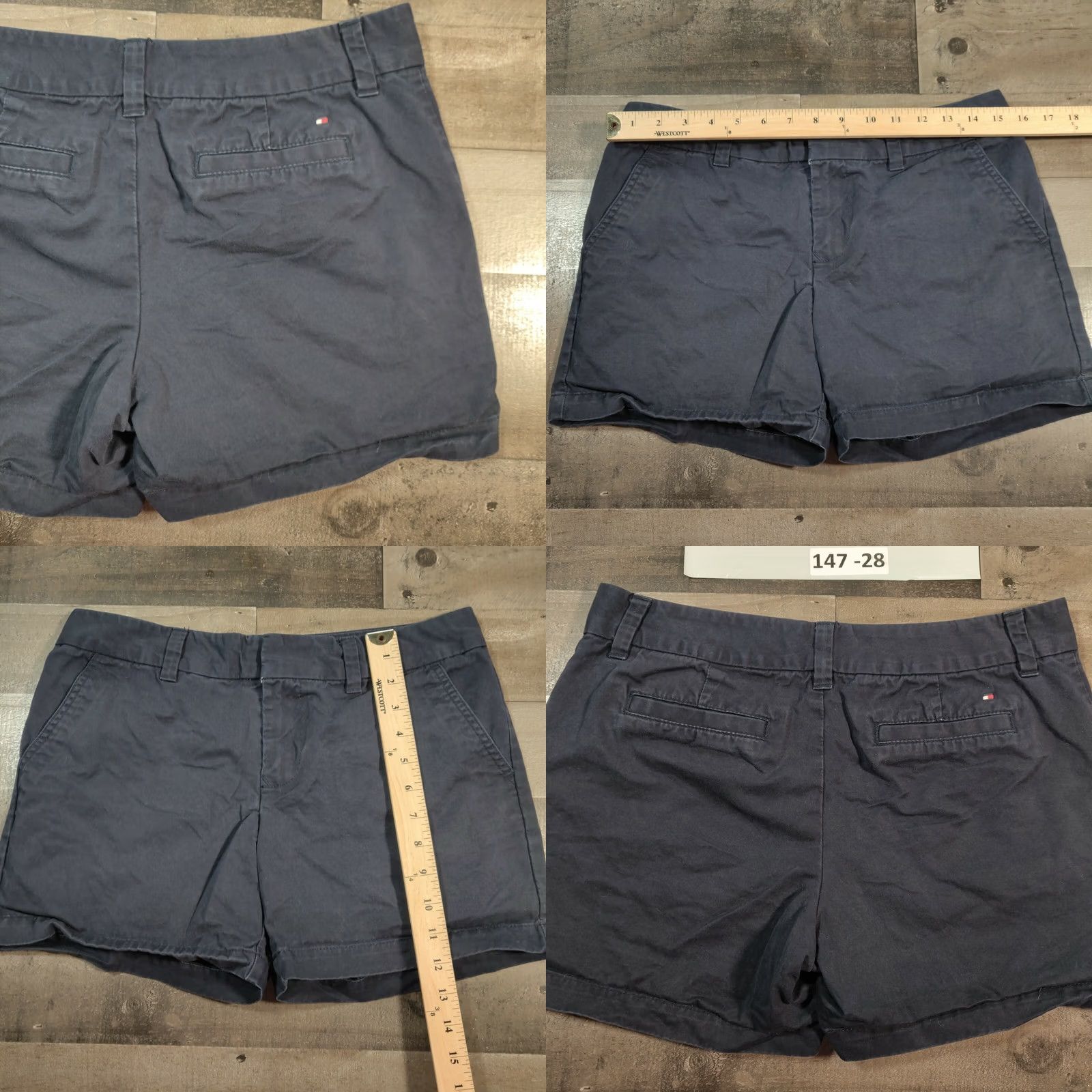 Tommy Hilfiger Tommy Hilfiger Shorts Womens Blue Chino Flat Front Mid-Rise Size 4 Preppy Zip Closure Size 30" / US 8 / IT 44 - 8 Thumbnail