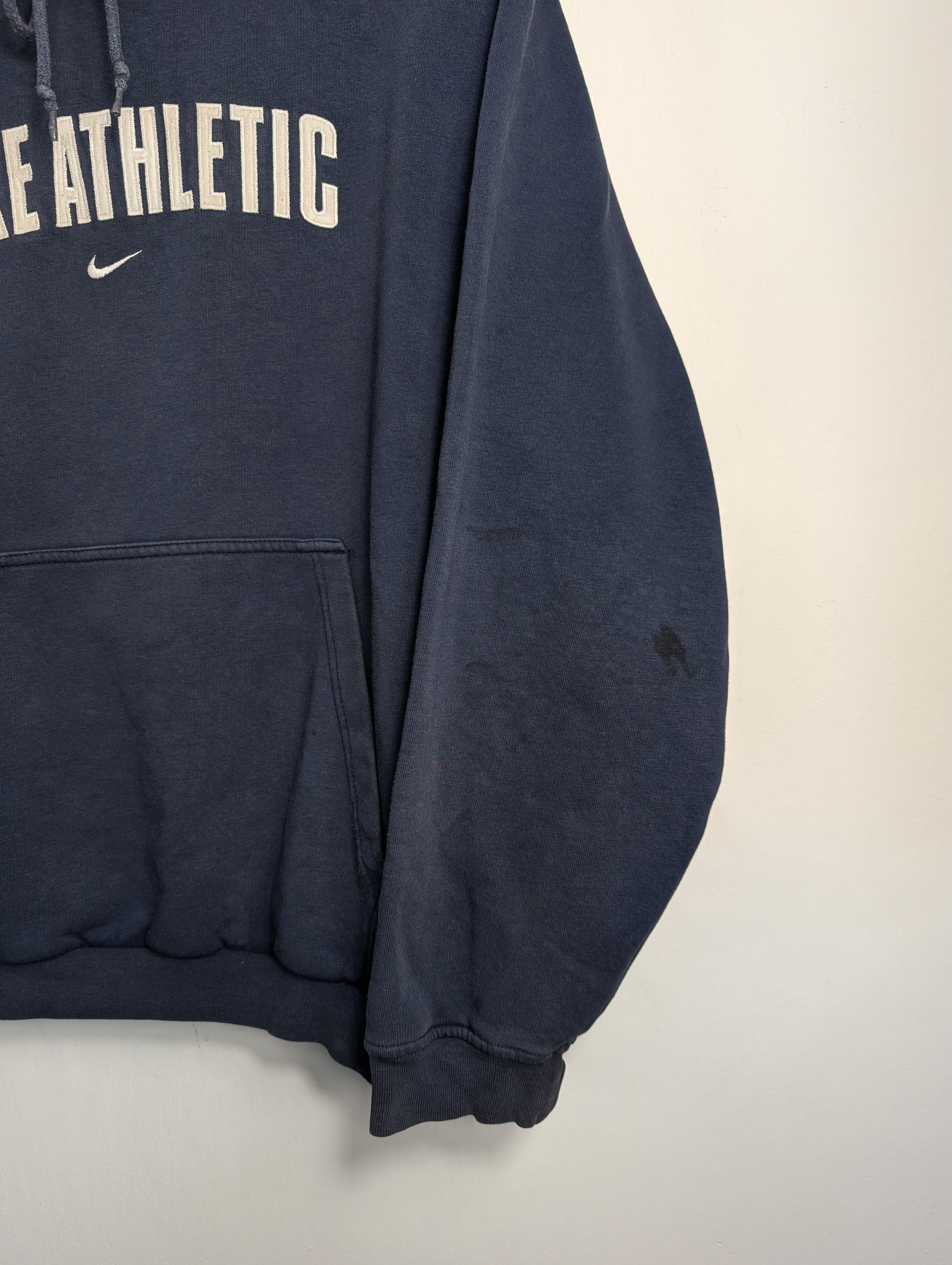 Nike Vintage Nike 00s Hoodie Central Swoosh Navy Streetwear Y2K Size US M / EU 48-50 / 2 - 6 Thumbnail