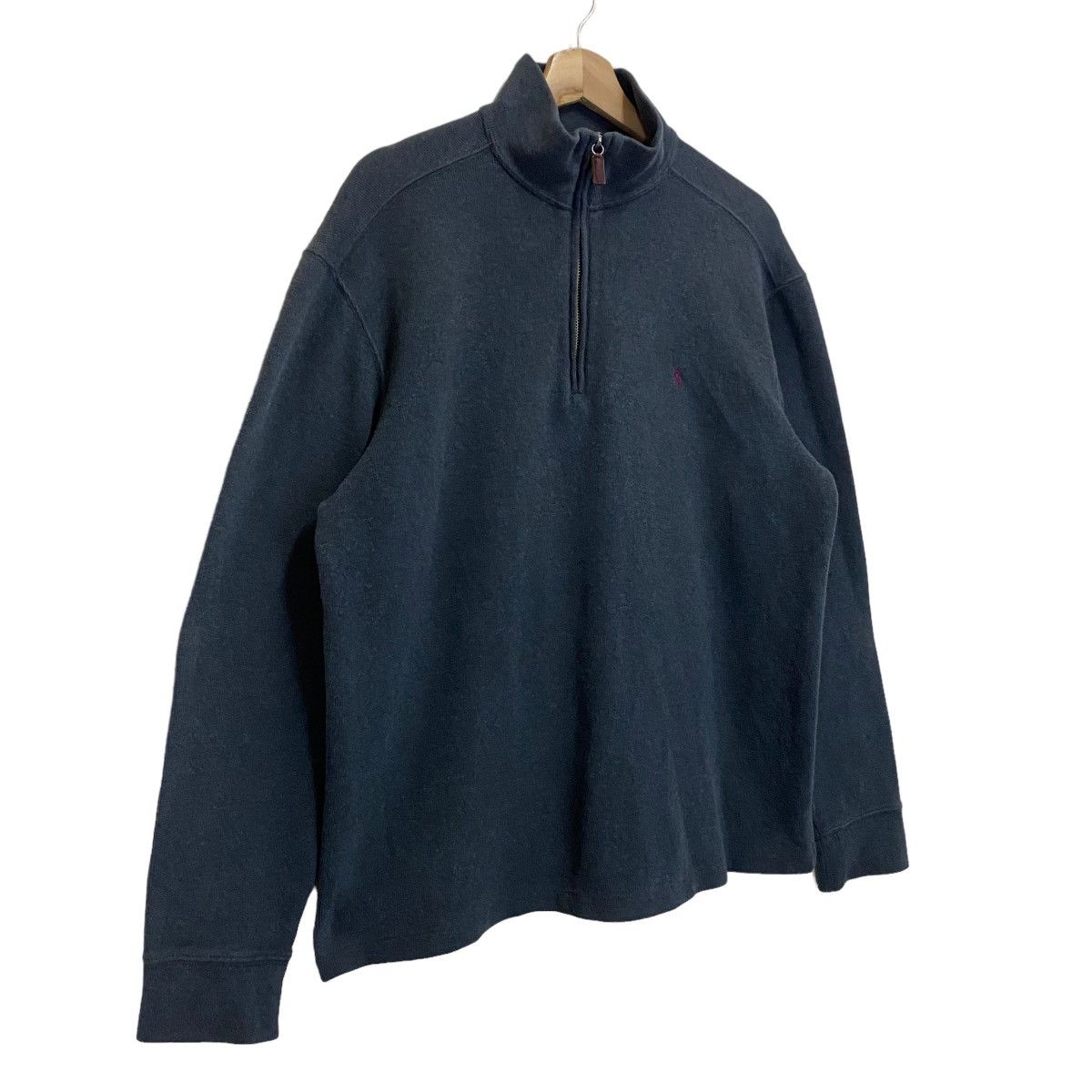 Polo Ralph Lauren × Vintage Vintage 90s Polo Ralph Lauren Small Pony Halfzip Sweatshirt Size US M / EU 48-50 / 2 - 2 Thumbnail