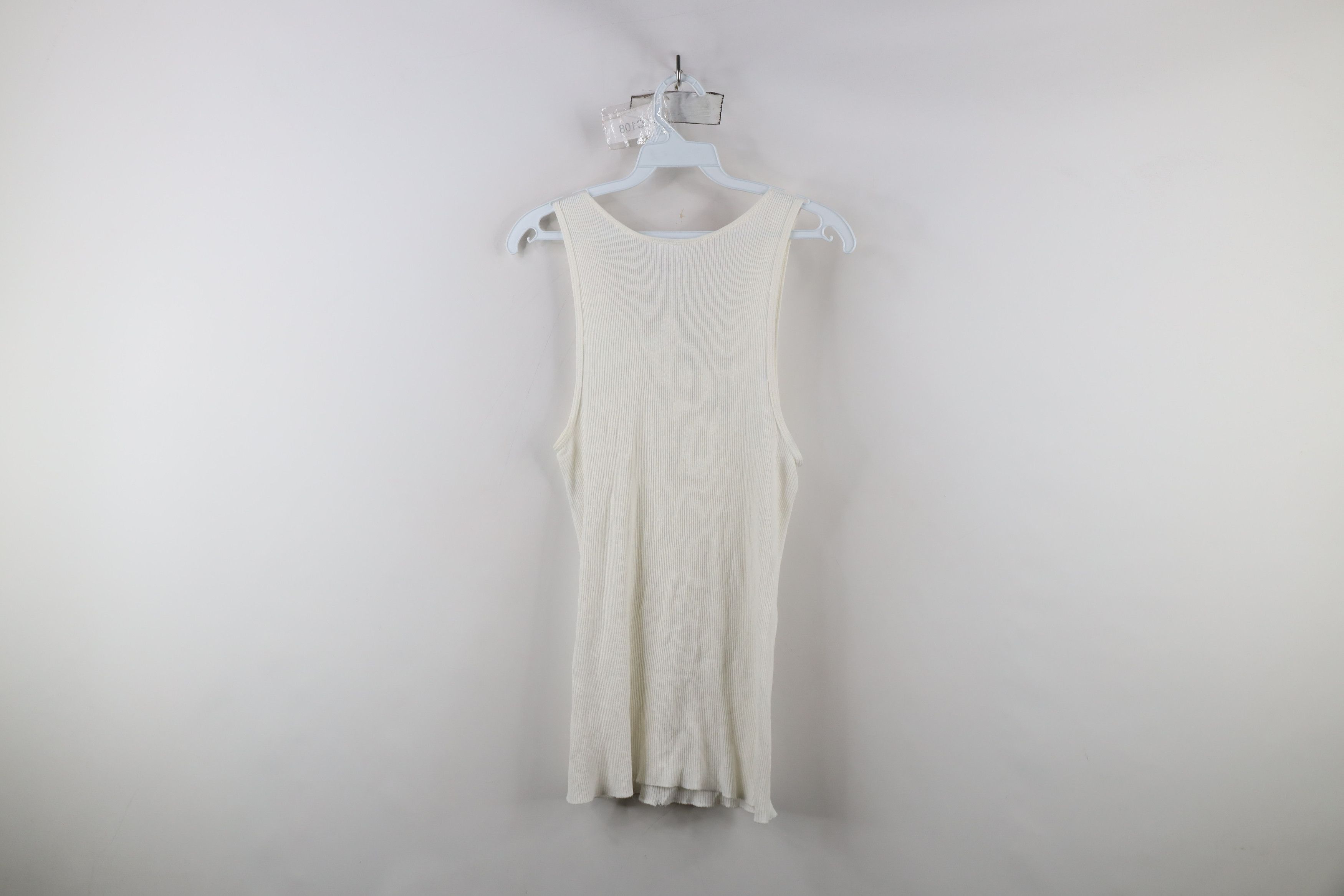 Vintage Vintage 90s Streetwear Ribbed Wife Beater Tank Top T-Shirt Size US L / EU 52-54 / 3 - 12 Thumbnail