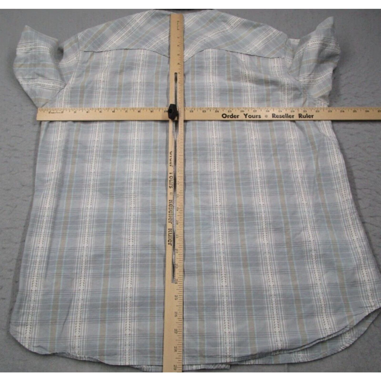 Lucky Brand Lucky Brand Shirt Men Large Gray Plaid Button-Up Western Pearl Snaps Rancher Size US L / EU 52-54 / 3 - 4 Thumbnail