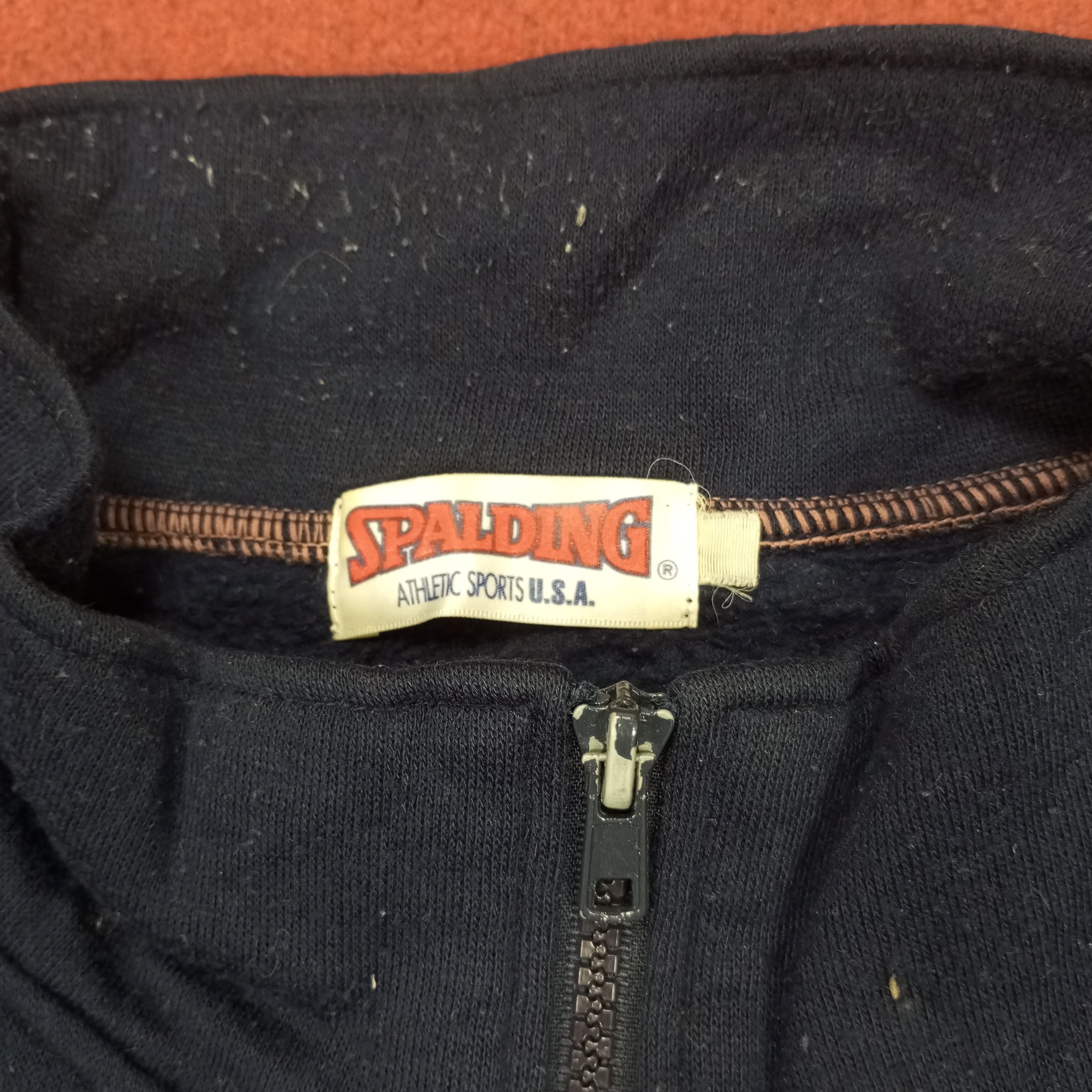 Spalding × Vintage Spalding Center Spellout Design Half Zipper Sweatshirt Size US L / EU 52-54 / 3 - 5 Thumbnail