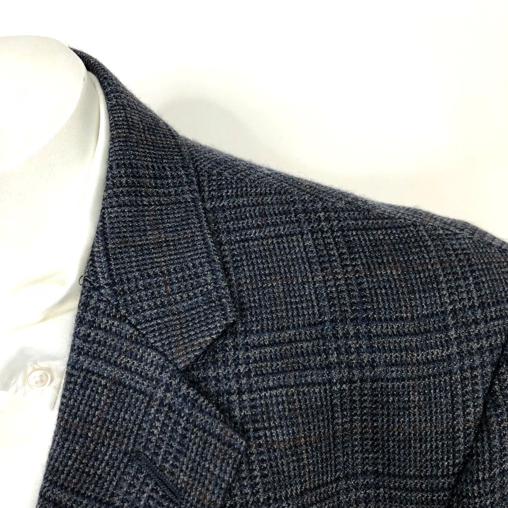 Joseph Joseph & Feiss Gold Houndstooth 42 Long 100% Lambs Wool Sport Coat Jacket Gray Size US XS / EU 42 / 0 - 3 Thumbnail