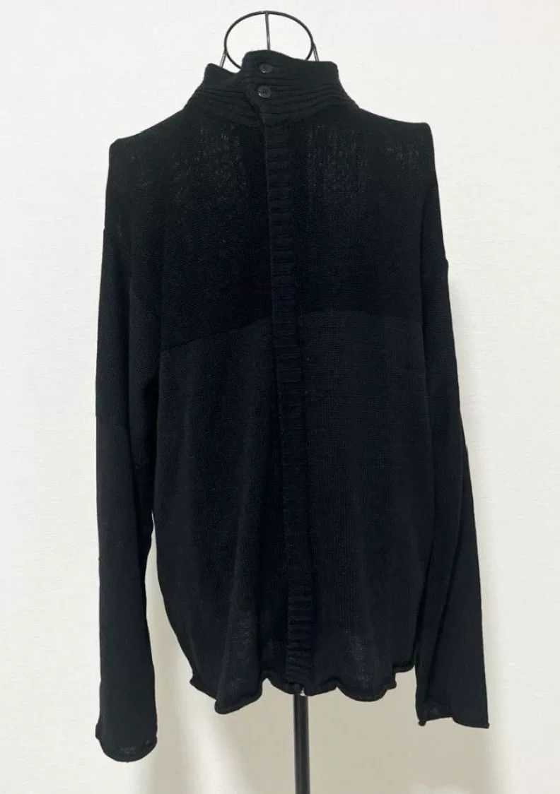 Yohji Yamamoto Y's Yohji Yamamoto Black Turtleneck Knit Cardigan Size US XXS / EU 40 - 1 Thumbnail