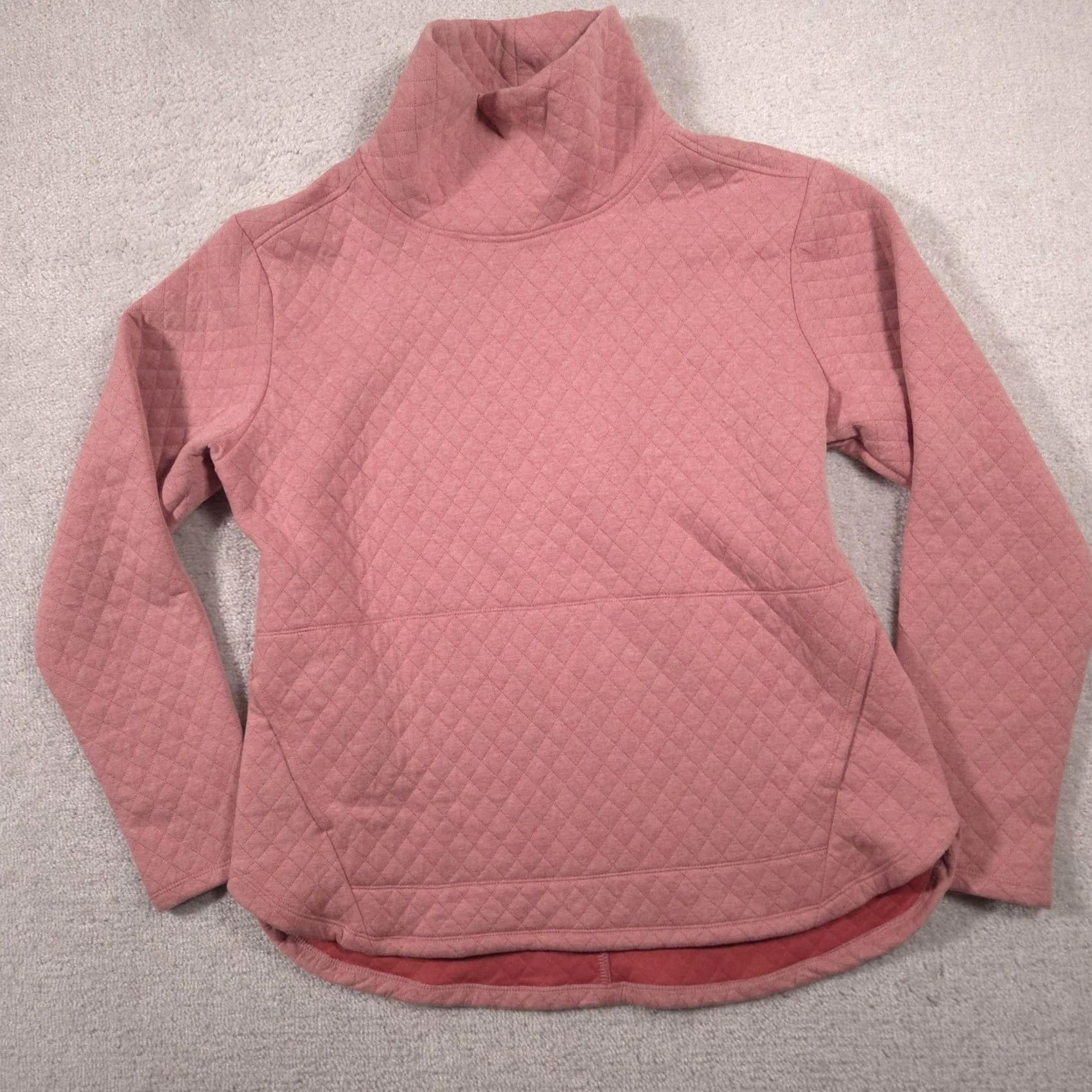 Pinko RBX Sweatshirt Womens XL Pink Quilted Cowl Neck Pullover Pockets Activewear Size XL / US 12-14 / IT 48-50 - 3 Thumbnail
