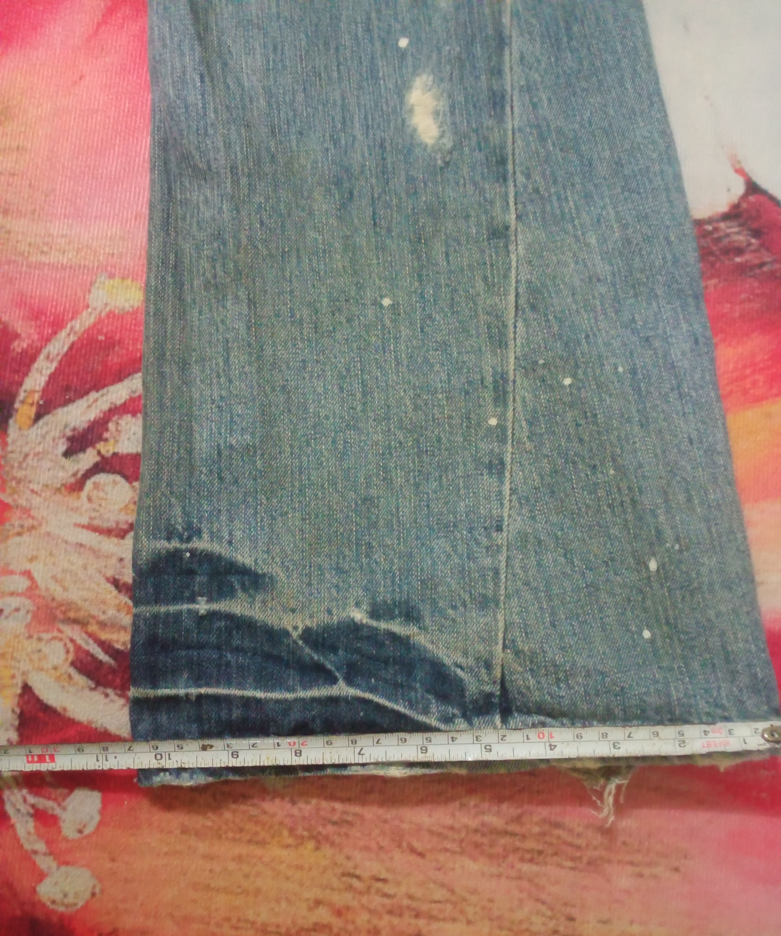 Hysteric Glamour Rare Vintage On Board Flare Distressed Jeans Size 34" / US 12 / IT 48 - 15 Thumbnail