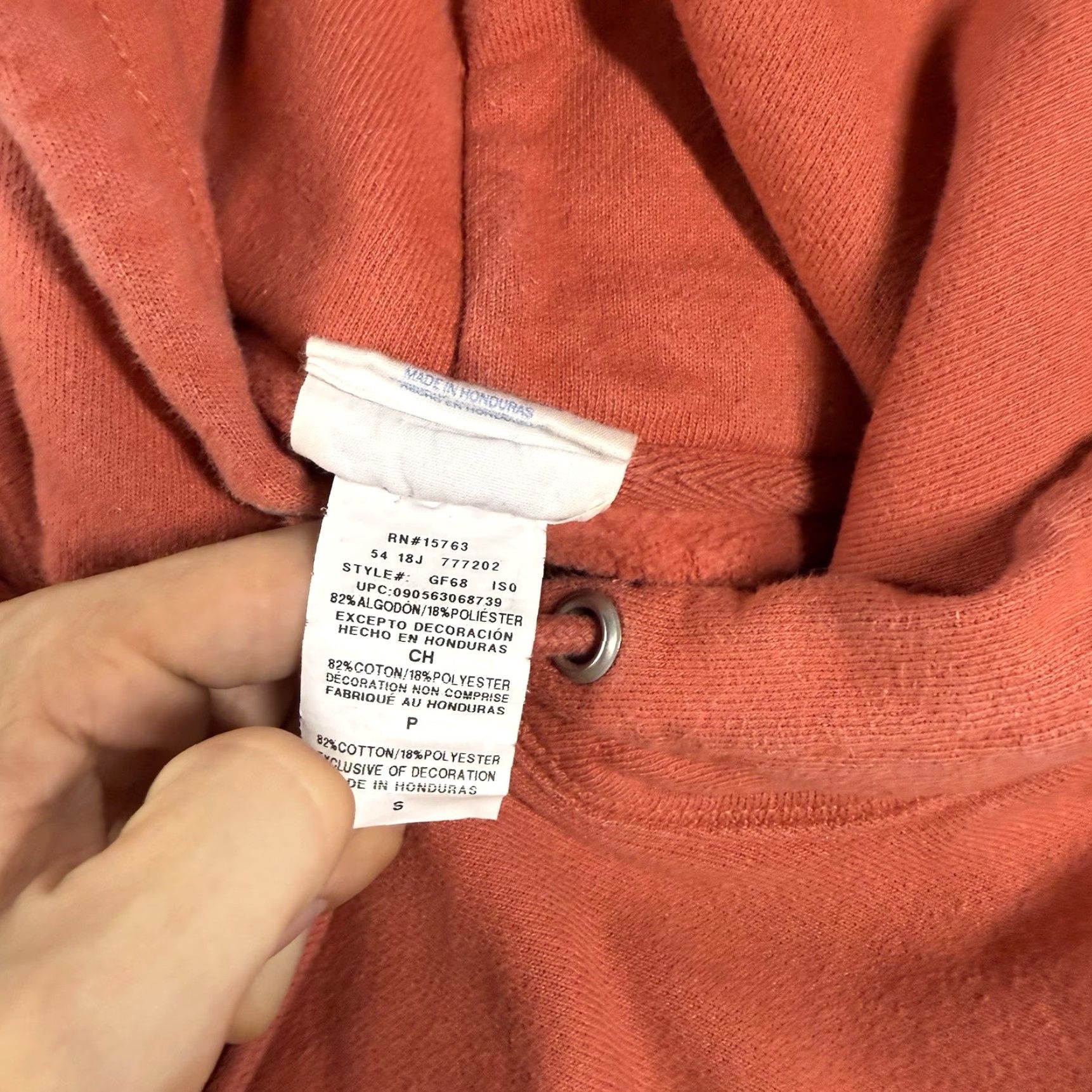 Champion VINTAGE Champion Hoodie Adult Small Salmon Peach Reverse Weave Sweatshirt Baggy Size US S / EU 44-46 / 1 - 7 Thumbnail