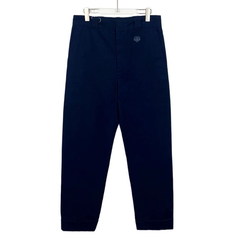 Louis Vuitton Louis Vuitton 22 navy blue logo embroidered cotton slacks Size US 40 / EU 56 - 1 Thumbnail