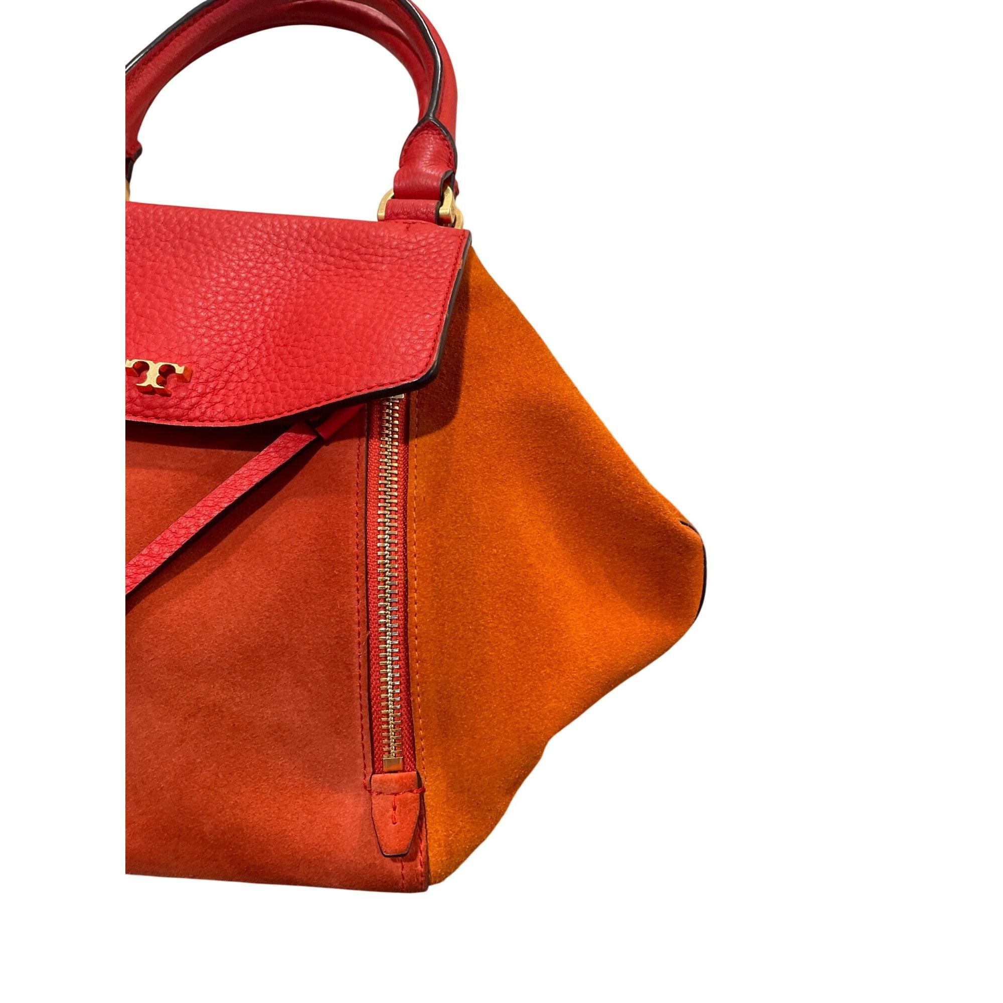 Tory Burch Tory Burch wms red orange suede leather tassled crossbody ha Size ONE SIZE - 5 Thumbnail