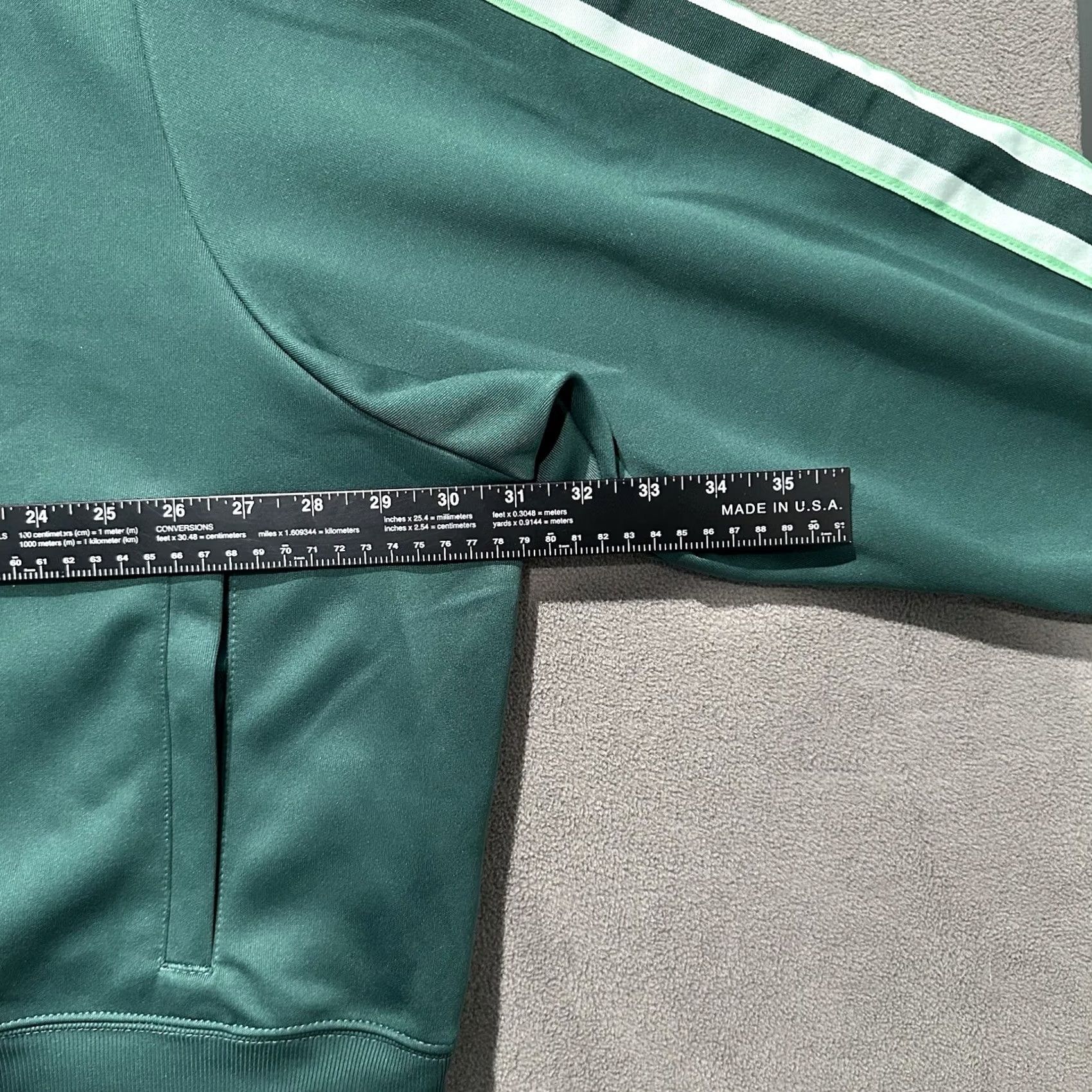 H&M H&M Track Jacket Womens 4XL Green Striped Full Zip Collared Athletic EUC Size XXL / US 16-18 / IT 52-54 - 7 Thumbnail