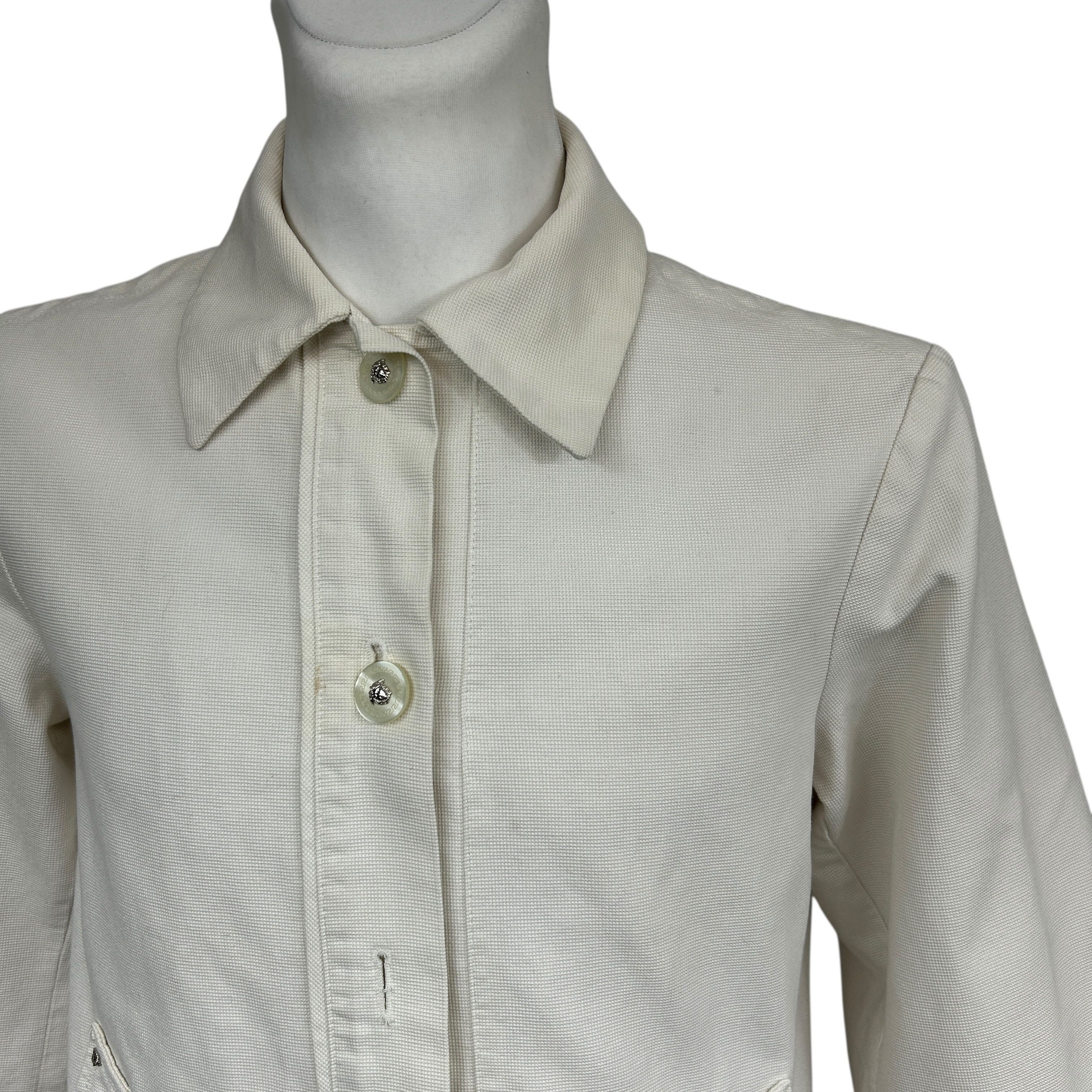 Versace Jeans Couture Versace Jeans Couture Ecru Medusa Button Overshirt Women M Size US M / EU 48-50 / 2 - 3 Thumbnail