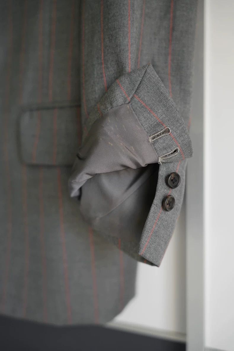 Yohji Yamamoto Yohji Yamamoto Yohji Yamamoto Grey and Orange Striped Suit Size US S / EU 44-46 / 1 - 4 Thumbnail