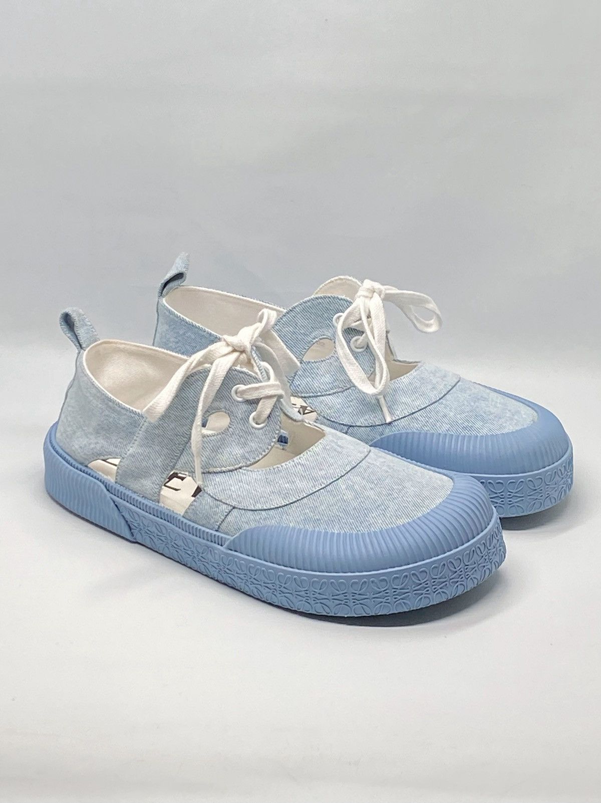 Loewe Loewe Cut-Out Platform Denim Sneakers size 39 Size US 9 / IT 39 - 1 Thumbnail