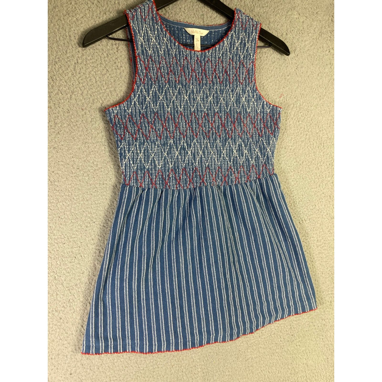 Other Matilda Jane Women's XS Blue Striped Smocked Tank Top Size XS / US 0-2 / IT 36-38 - 3 Thumbnail