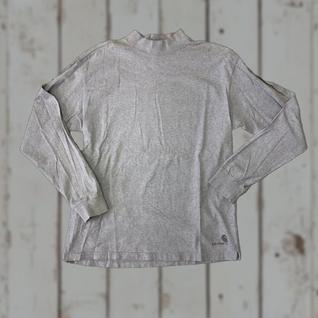 Carhartt VINTAGE Carhartt Shirt Mens XL Grey Mock Neck Long Sleeve Work Y2K TEE Size US XL / EU 56 / 4 - 1 Thumbnail