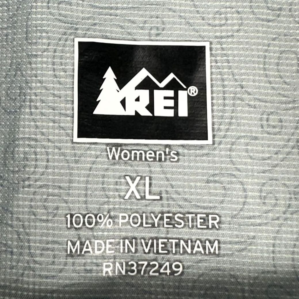 Vintage REI Jacket Women XL Grey Blue Paisley Full Zip Hiking Pockets Ladies Size XL / US 12-14 / IT 48-50 - 6 Thumbnail