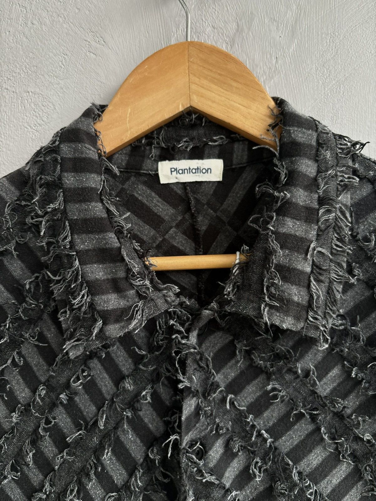 Issey Miyake Plantation Lattice Fringe Shirt Size US M / EU 48-50 / 2 - 2 Thumbnail