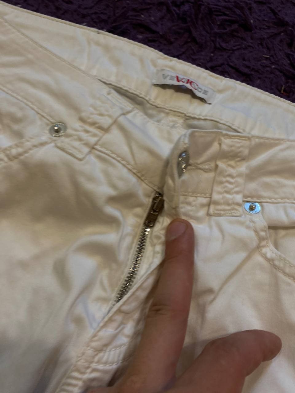 Versace Vintage white jeans Y2K Versace luxury streetwear Size 27" / US 4 / IT 40 - 10 Thumbnail