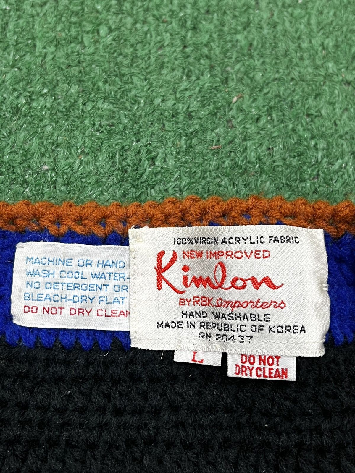 Vintage Vintage 70s Kimlon Knit Sweater Size L / US 10 / IT 46 - 2 Thumbnail