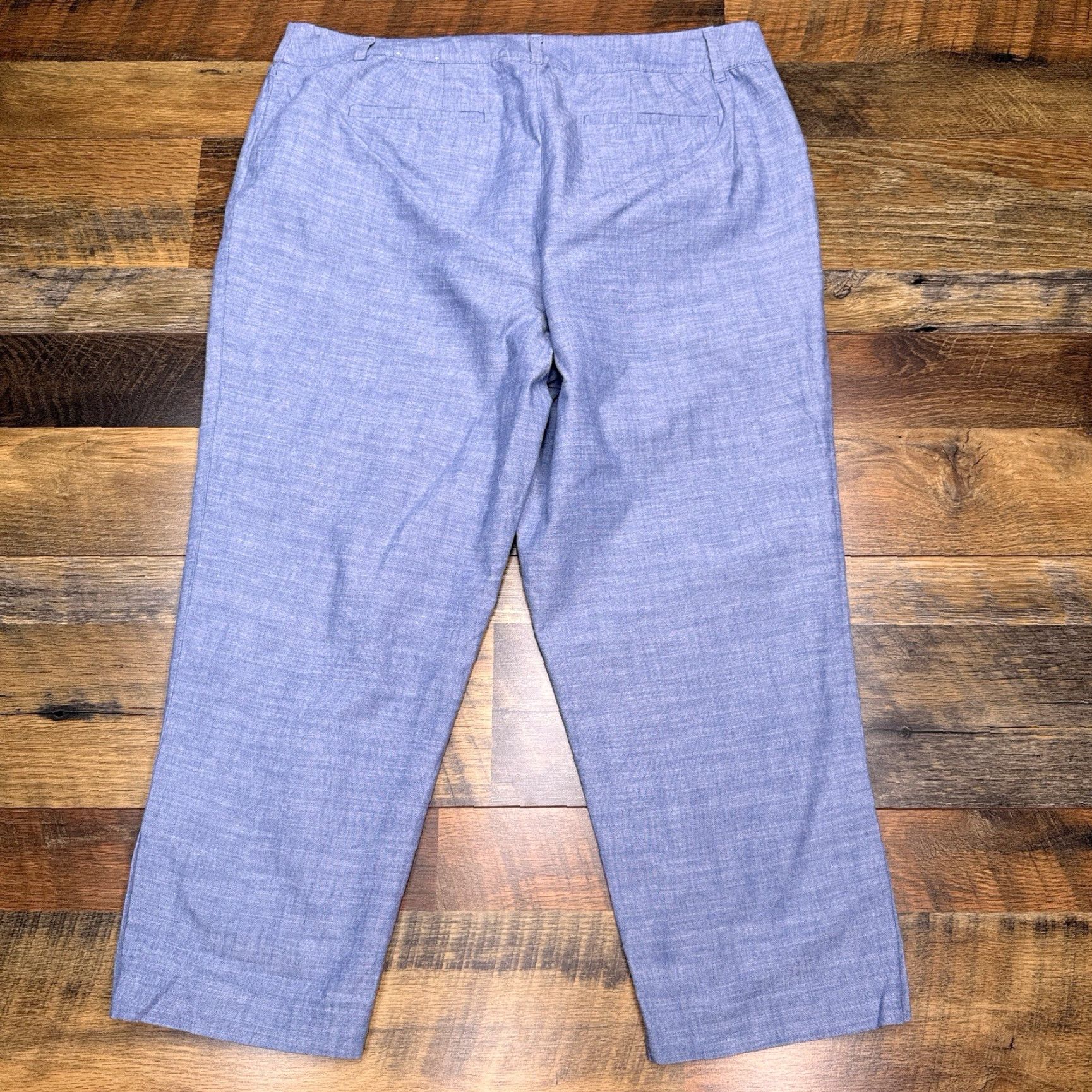 Talbots Talbots Perfect Crop Pants 12P Petite Blue High Rise Cropped Pants City Preppy Womens Girls Size 34" / US 12 / IT 48 - 2 Thumbnail