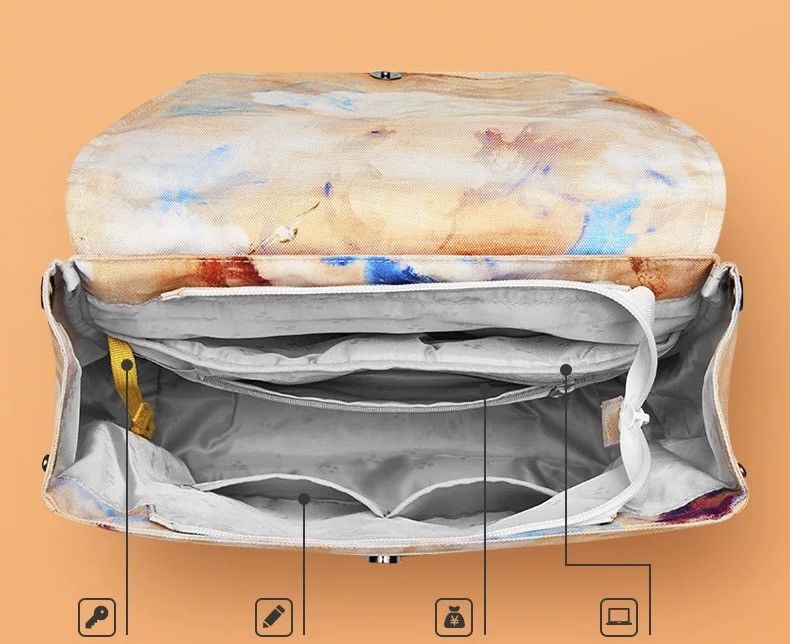 Other Graffiti Oil-Painting Print Backpack Size ONE SIZE - 5 Thumbnail