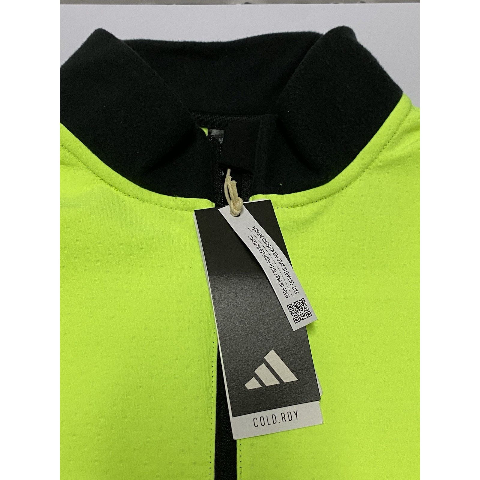 Adidas New Mens S Adidas Cycling Jacket Lucid Lemon Neon Yellow Size US S / EU 44-46 / 1 - 2 Thumbnail