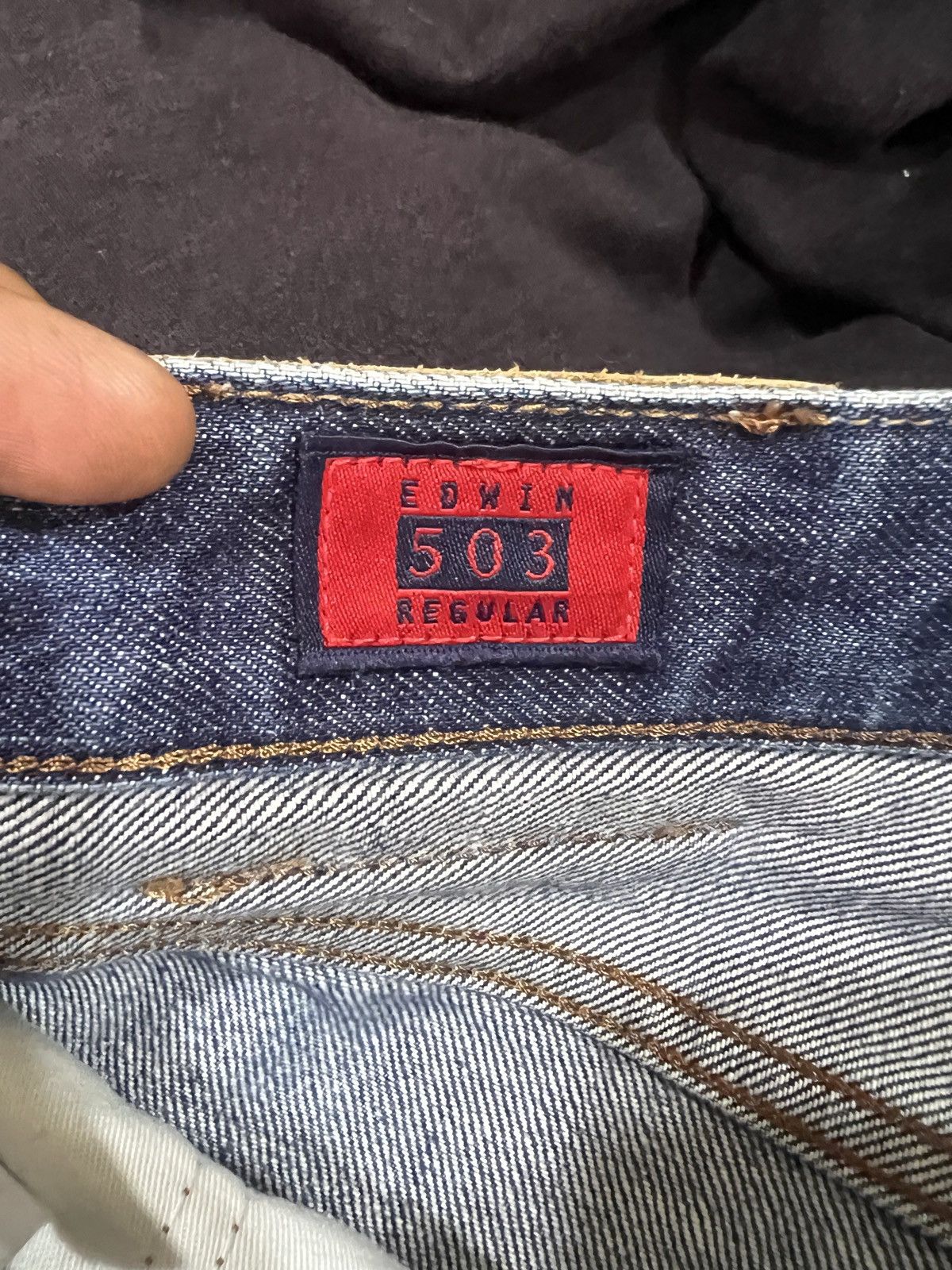 Edwin 🔥Vintage Edwin 503 Regular Distressed Denim Size US 31 - 17 Thumbnail