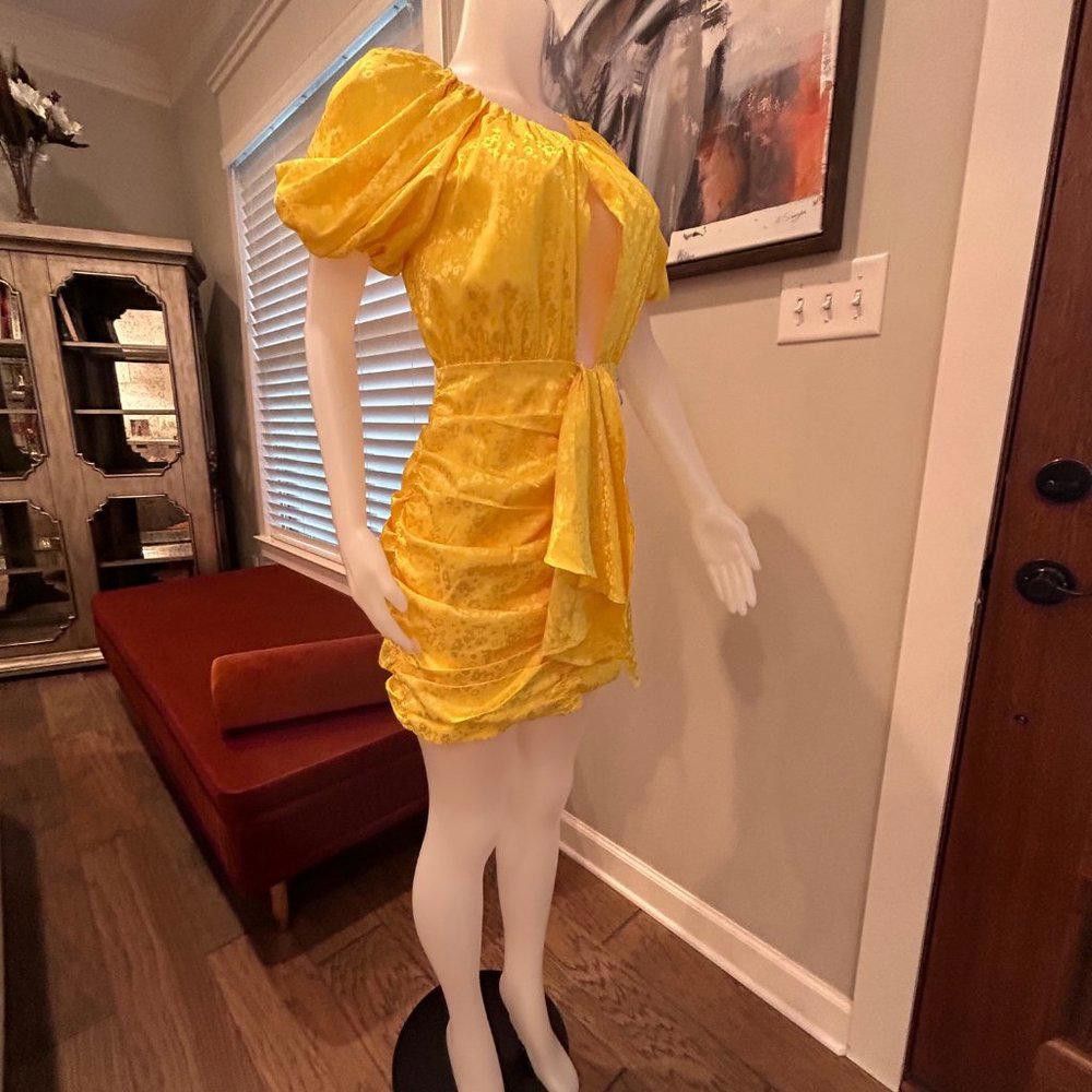 Designer For Love and Lemons Pleated & Ruffled Dress Size L / US 10 / IT 46 - 6 Thumbnail