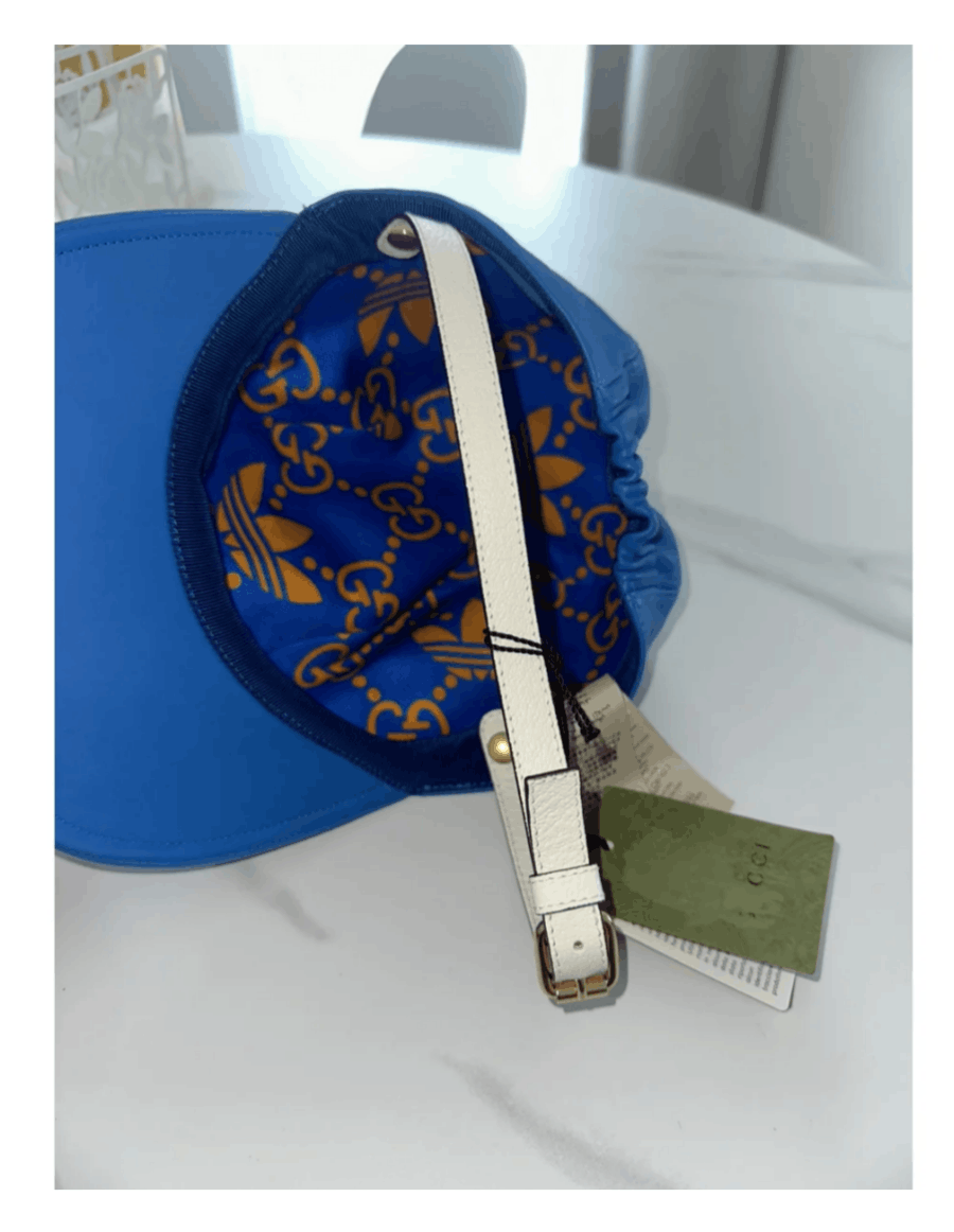 Adidas × Gucci Gucci x Adidas 2023 Jockey Lamb Leather Hat w/ Tags Size ONE SIZE - 6 Thumbnail