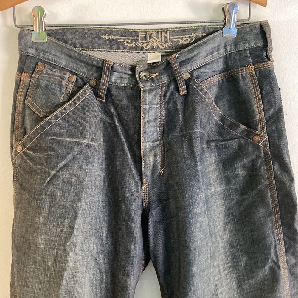 EDUN Edun Mens 29 Jeans Y2K Straight Leg Button Fly from Bono Size US 29 - 13 Thumbnail