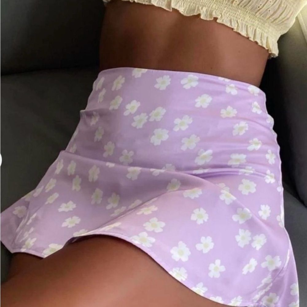 PRINCESS POLLY Princess Polly Purple Skater Mini Skirt Resort Wear Size 27" / US 4 / IT 40 - 2 Thumbnail