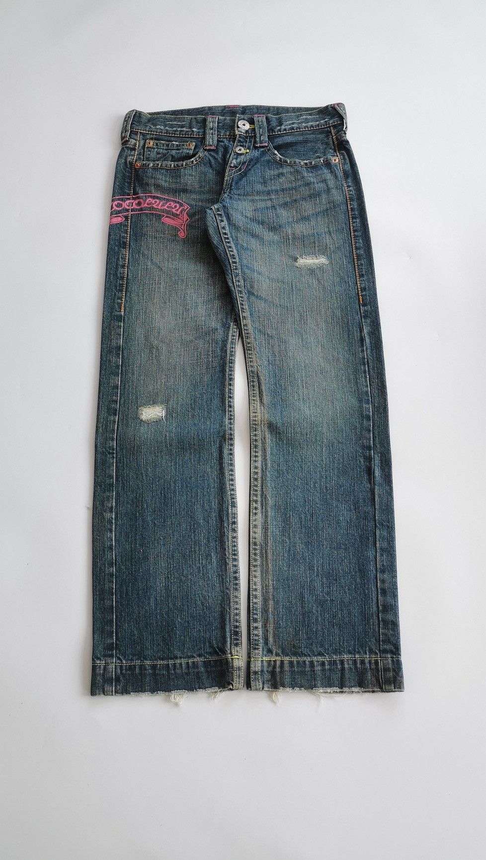 Japanese Brand Cocolulu Japan Print Stitching Denim Jeans Size US 30 / EU 46 - 2 Thumbnail
