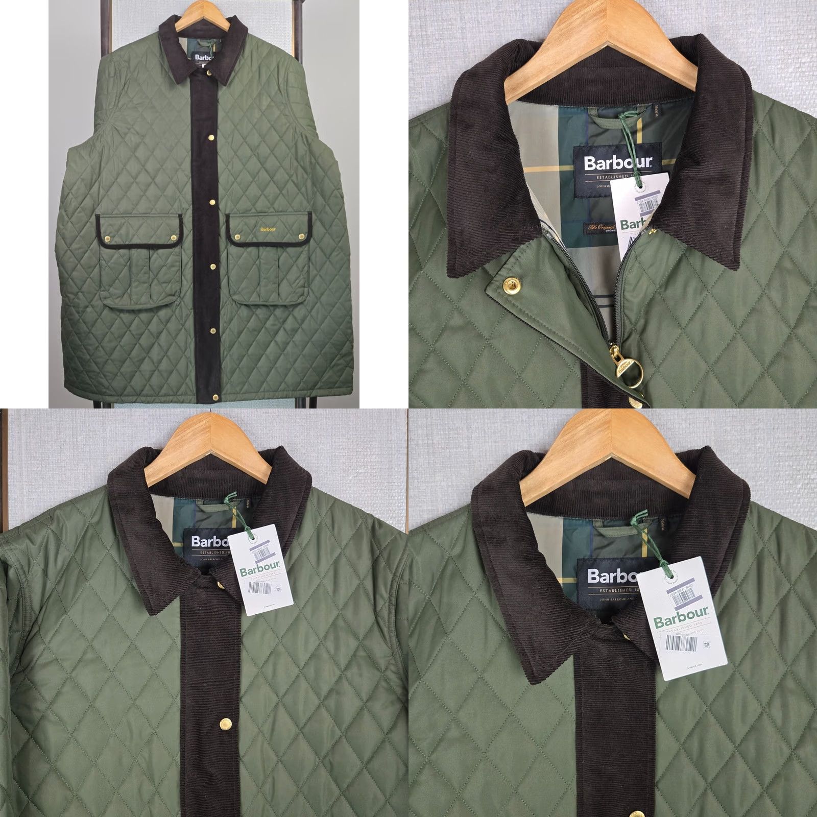Barbour Barbour Jacket Coat 3X Full Zip Insulated Quilted Corduroy Olive Drab Green Women’s 3XL Long Sleeve Size XXL / US 16-18 / IT 52-54 - 10 Thumbnail