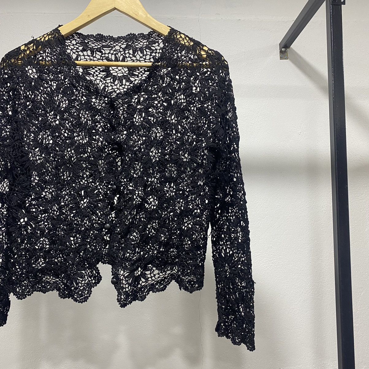 Beauty Beast × Hysteric Glamour × Japanese Brand Sick☠️ Unbrand Mesh Net Floral Cardigan Punk Grunge 90s Size S / US 4 / IT 40 - 2 Thumbnail