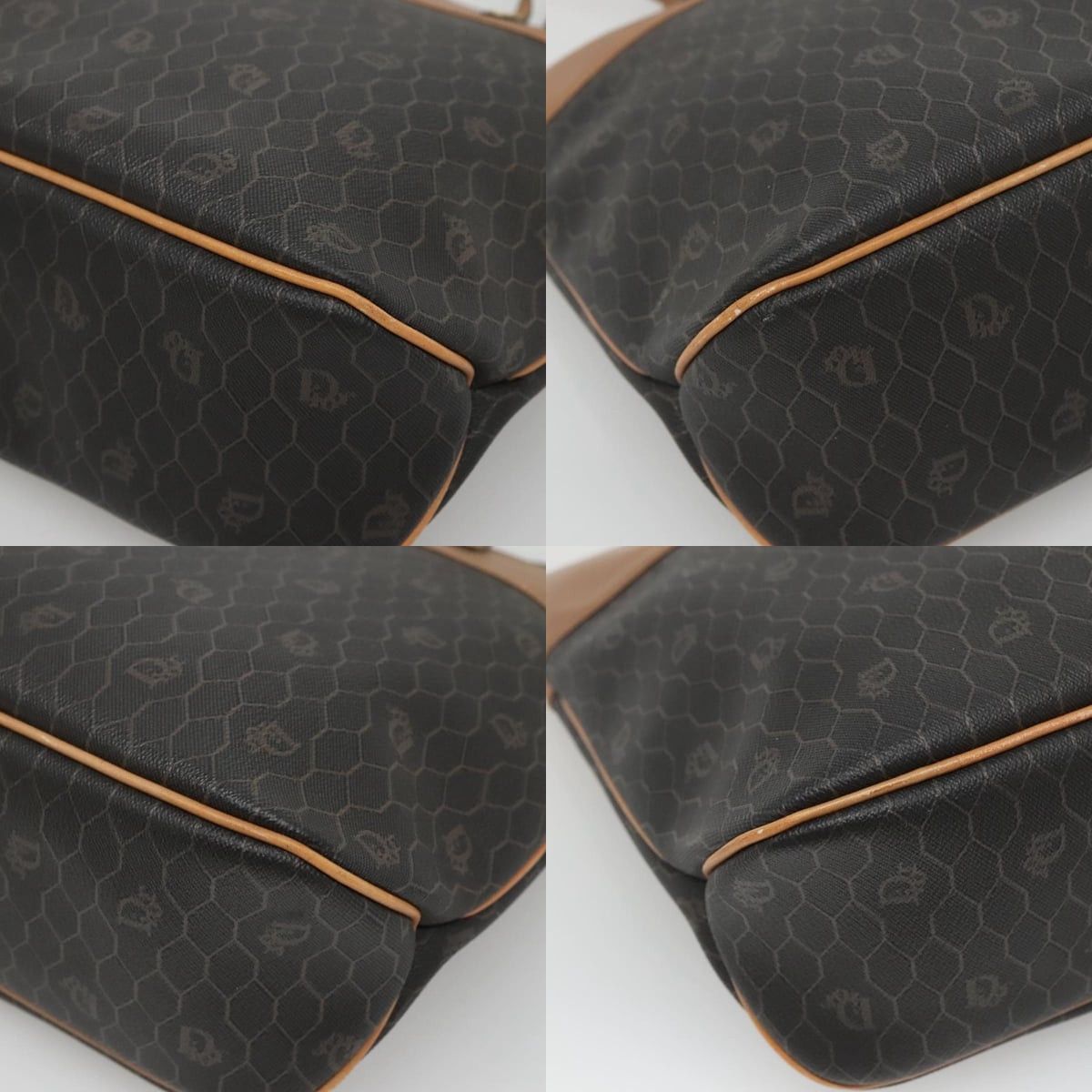 Dior DIOR Honeycomb Canvas Tote Bag Pvc Black Gold Size ONE SIZE - 10 Thumbnail