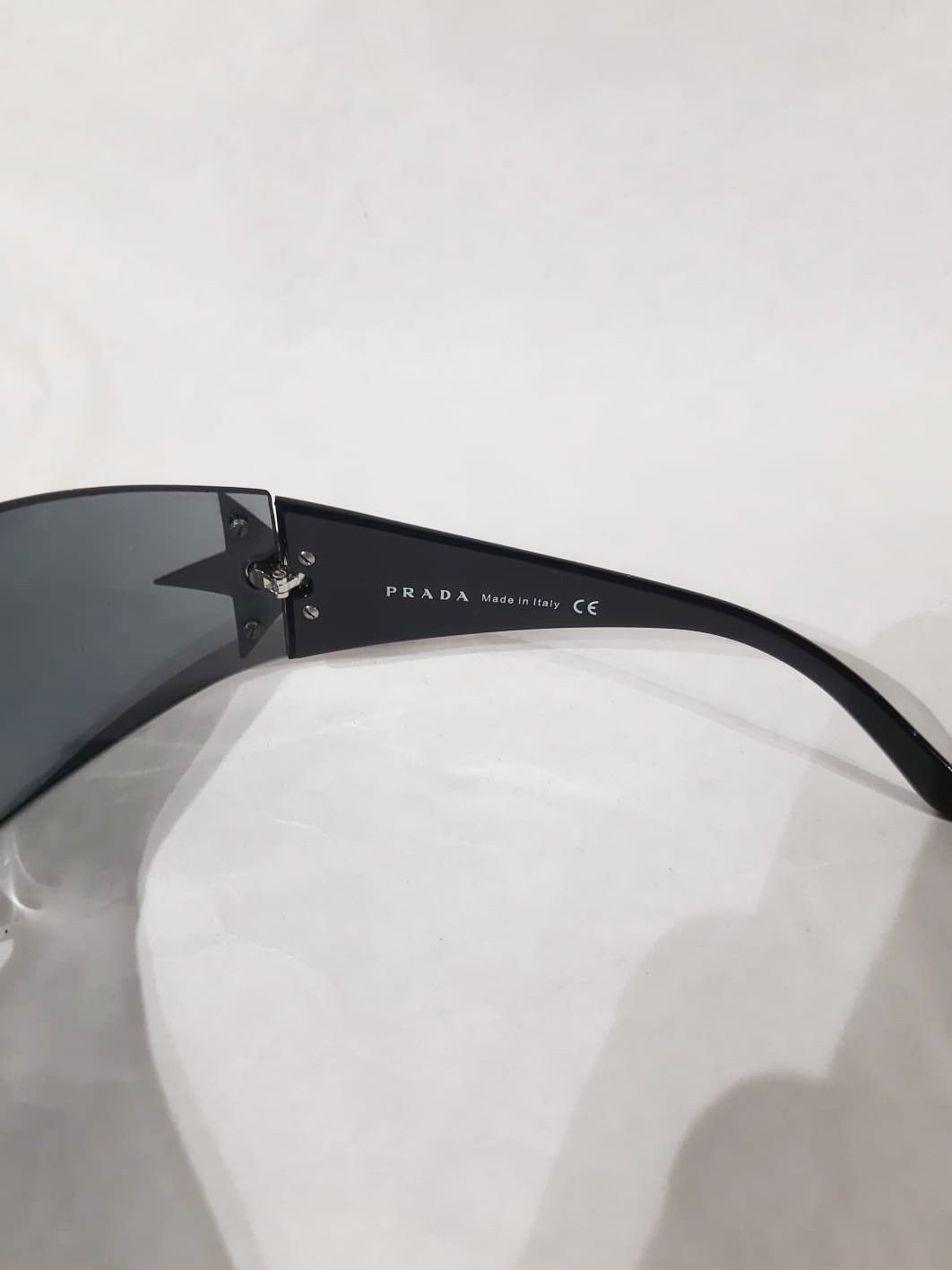 Prada Chrome Star Black Sunglasses Vintage early 2000's Y2K Size ONE SIZE - 6 Thumbnail