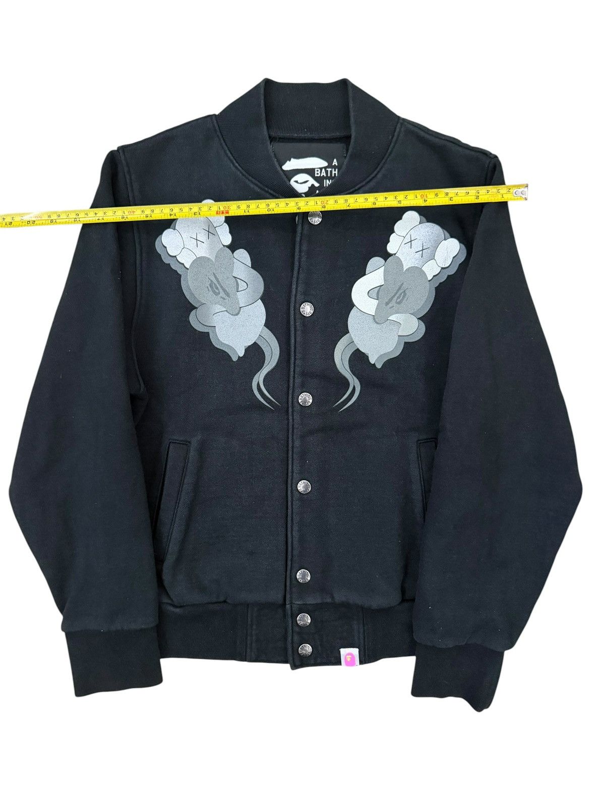 Bape × Kaws Bape 2007x Kaws Companion Twin Logo Varsity Jacket Size L / US 10 / IT 46 - 3 Thumbnail