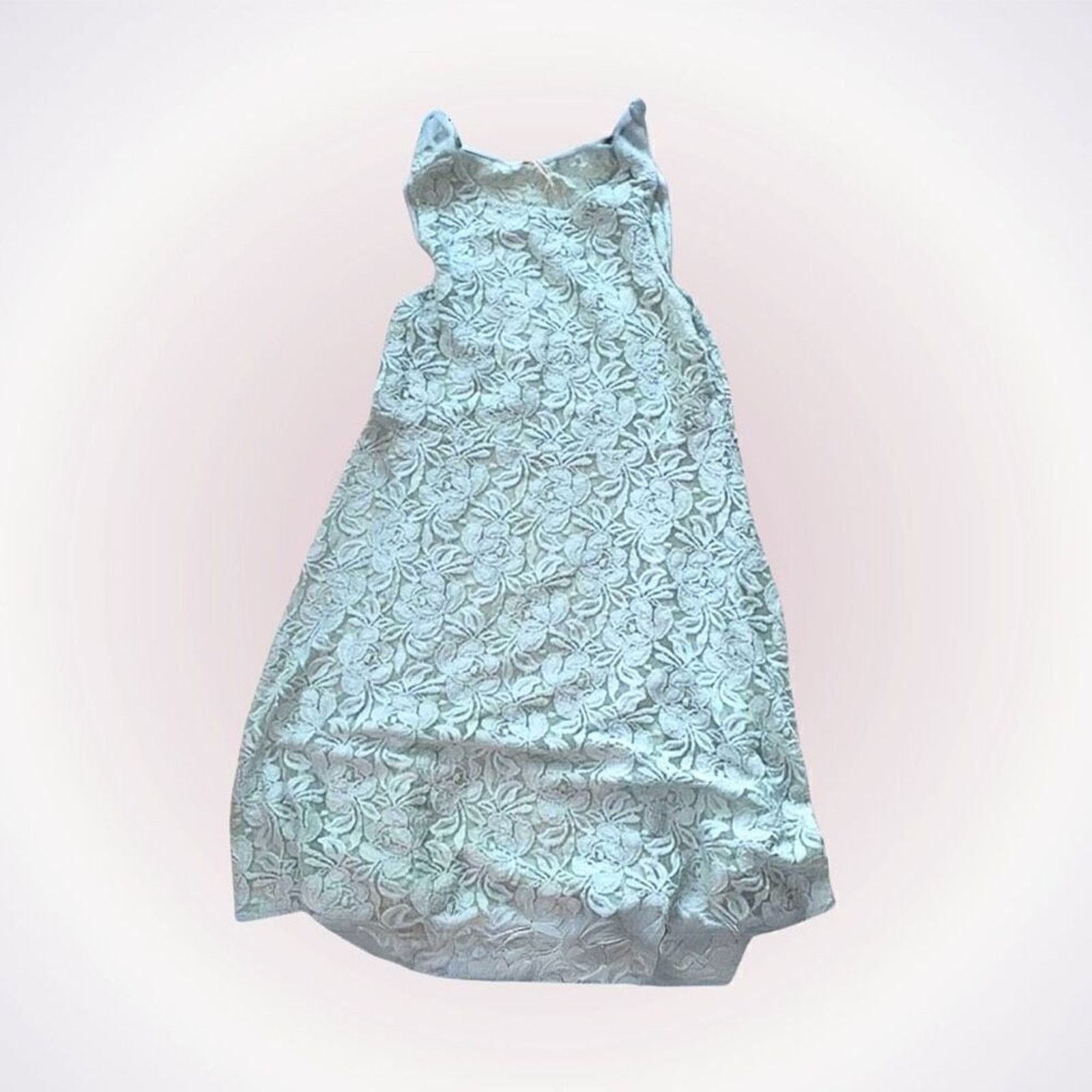 Free People Free People Sheer Mint Green Floral Lace Mini Dress | Sz M Size M / US 6-8 / IT 42-44 - 1 Thumbnail