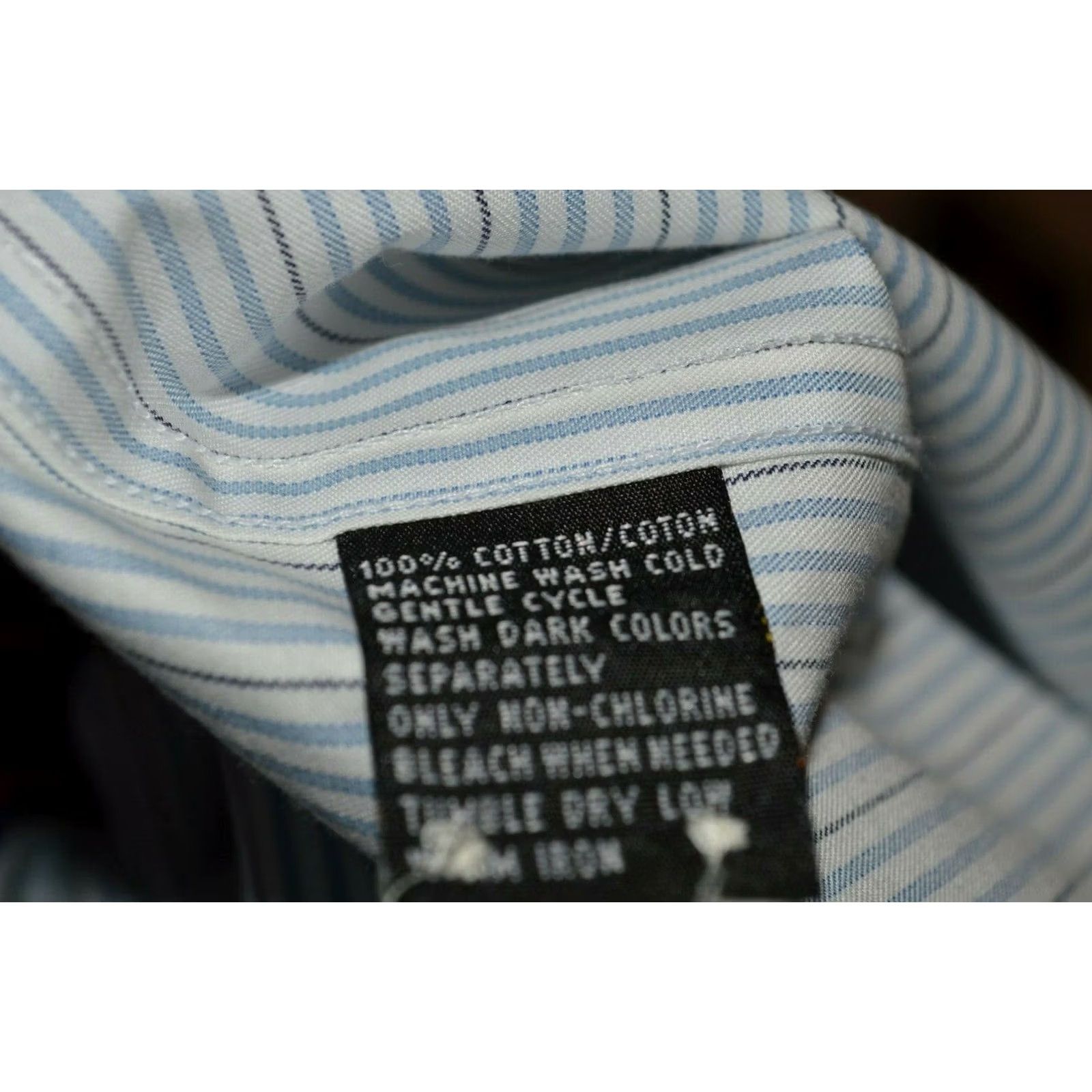 Vintage Greg Norman Mens Shirt Long Sleeve Button Striped Blue Size Small New W/ Defects Size US S / EU 44-46 / 1 - 6 Thumbnail
