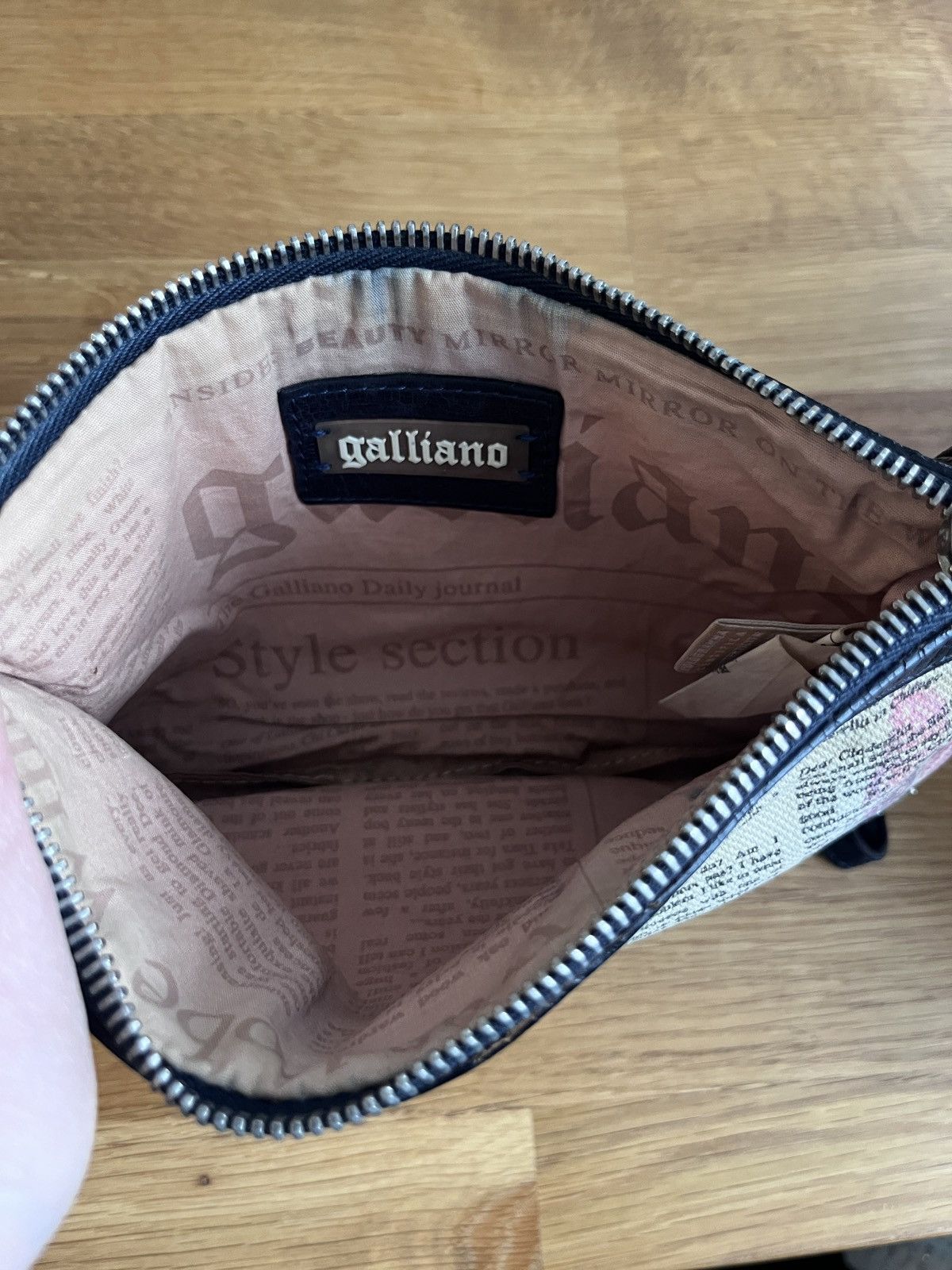 John Galliano Archival John Galliano Gazette Newsprint Wristlet Pouch Size ONE SIZE - 11 Thumbnail