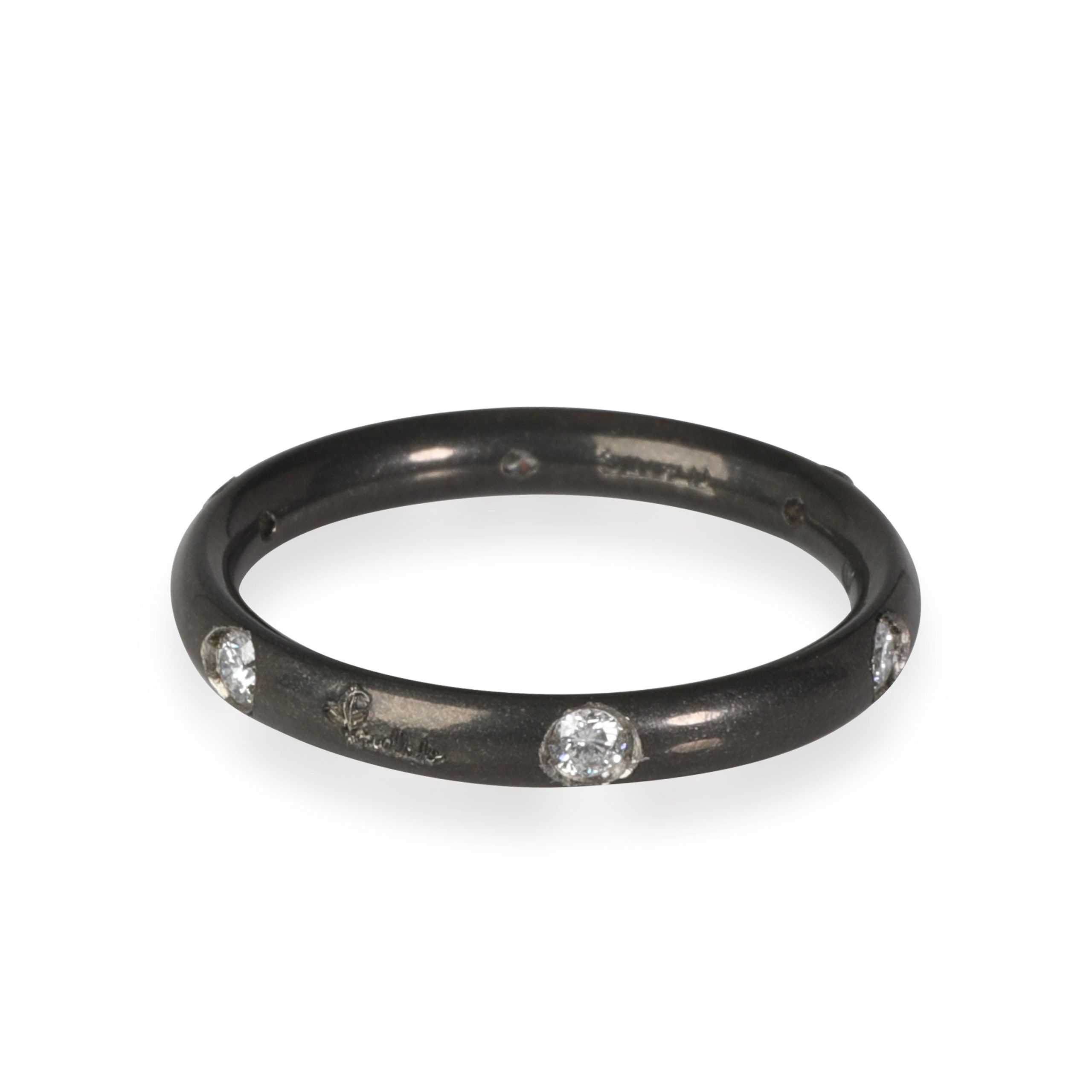 image of Pomellato Lucciole Diamond Band In Titanium 0.13 Ctw in Silver, Women's