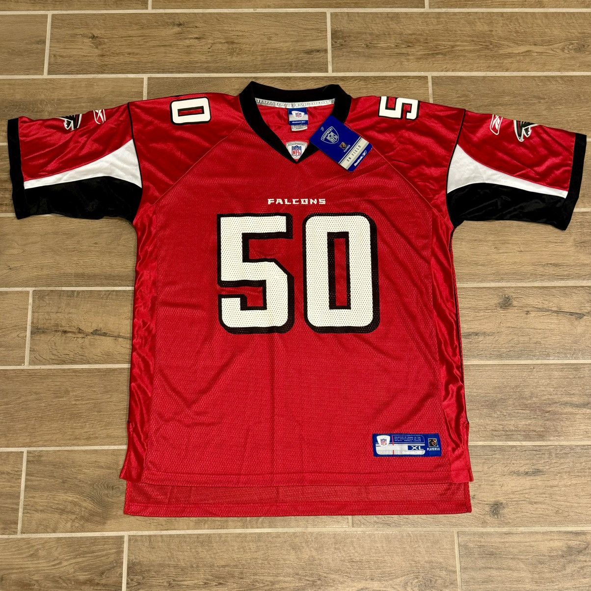 NFL × Reebok × Vintage Ed Hartwell #50 Autographed Atlanta Falcons Reebok Jersey Size US XL / EU 56 / 4 - 2 Thumbnail
